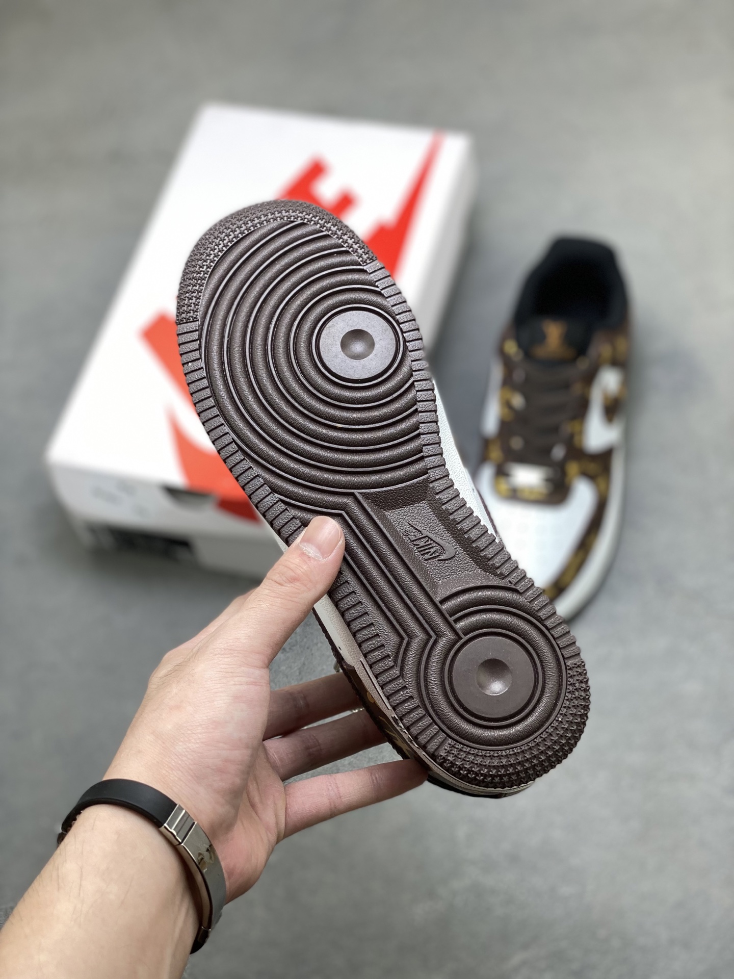 Nike Air Force 1 '07 Low Brown and Gold Monogram Sneakers - Limited Edition 7 i1758643393775 2196 0 5