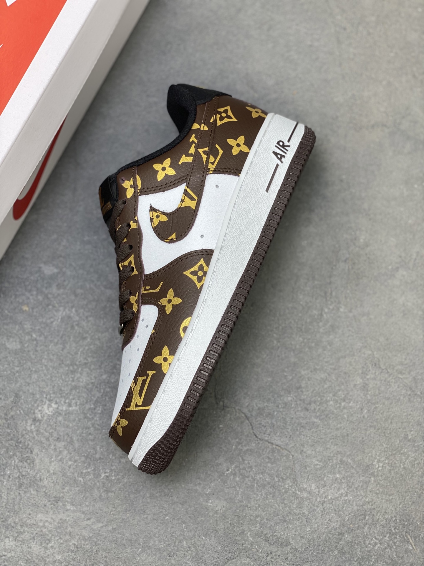 Nike Air Force 1 '07 Low Brown and Gold Monogram Sneakers - Limited Edition 8 i1758643393836 1715 0 6