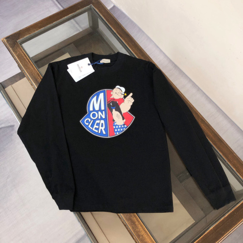 Moncler Men's Black Long Sleeve Sweatshirt with Popeye Graphic 1 Moncler Men's Black Long Sleeve Sweatshirt with Popeye Graphic