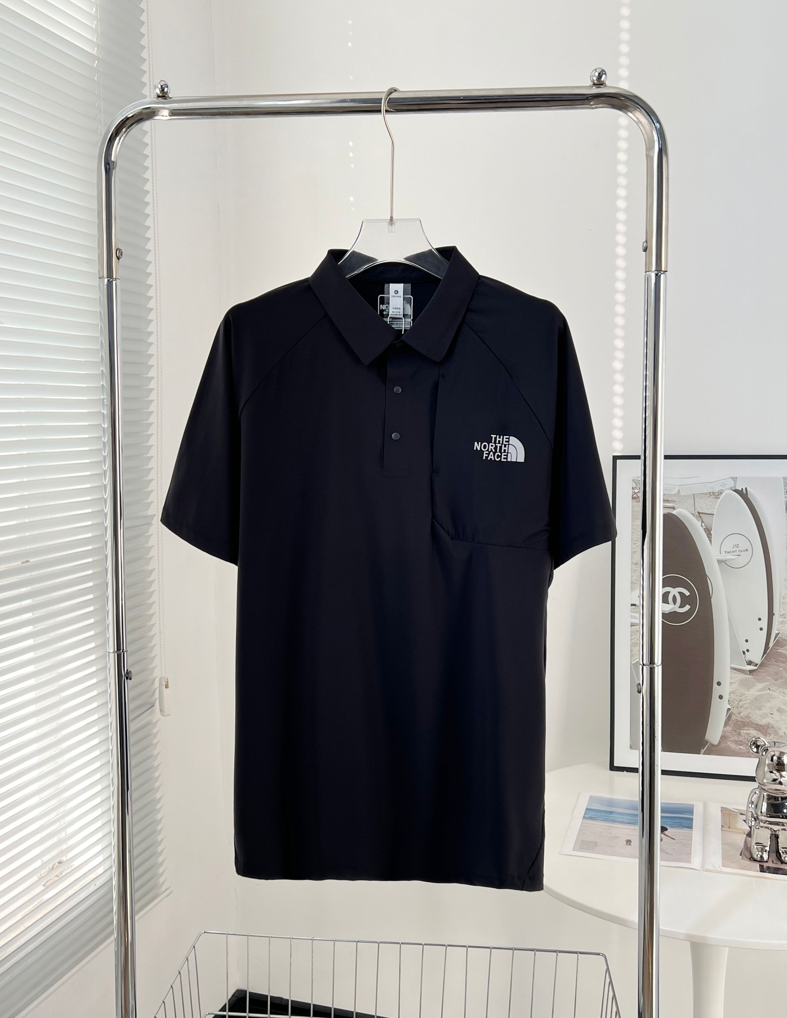 D-X 607# THE NORTH FACE SWITLE Polo: High-Quality, Durable, Stylish in Black and Green Tea - 图片 5