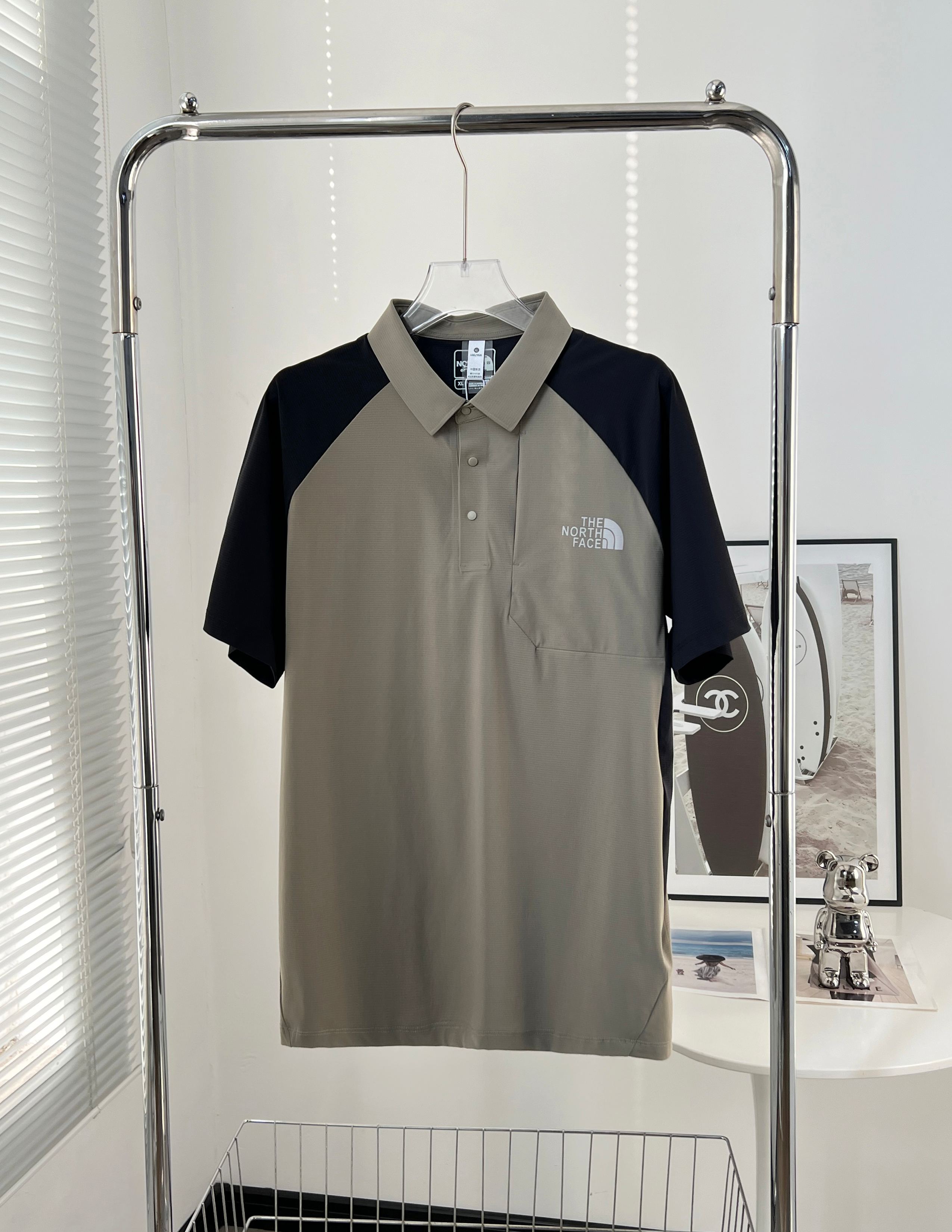 D-X 607# THE NORTH FACE SWITLE Polo: High-Quality, Durable, Stylish in Black and Green Tea - 图片 6