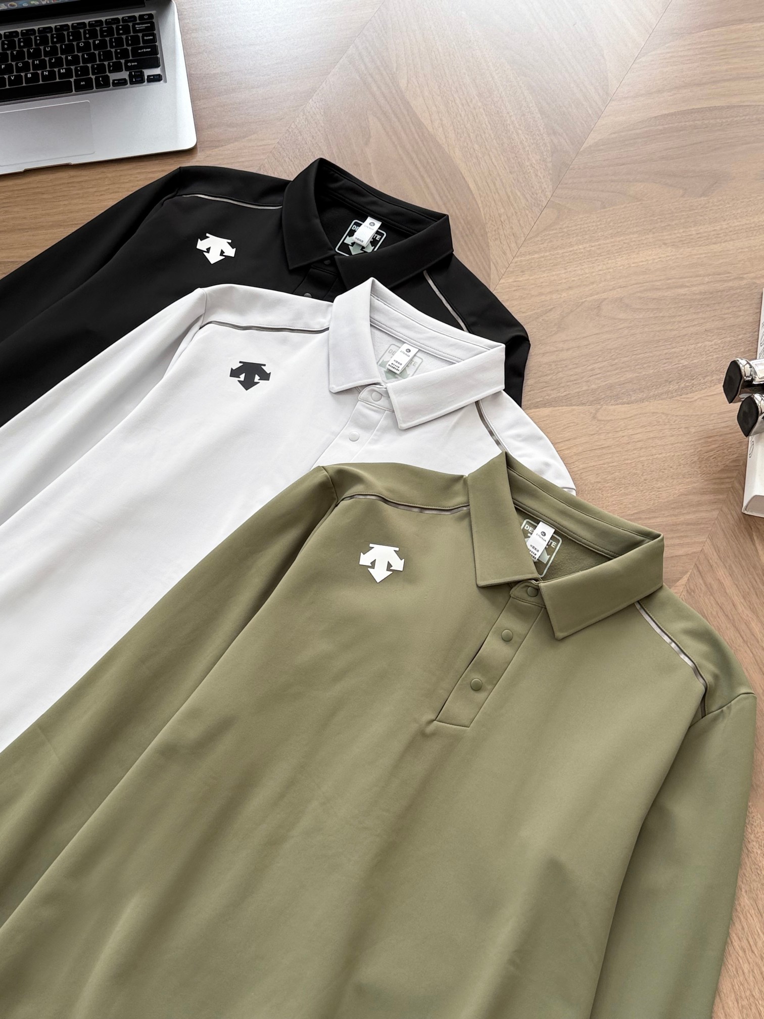 Descente Men's Long Sleeve Polo Shirt Quick-Dry Athletic Golf Shirts 3 a1756818146372 8853