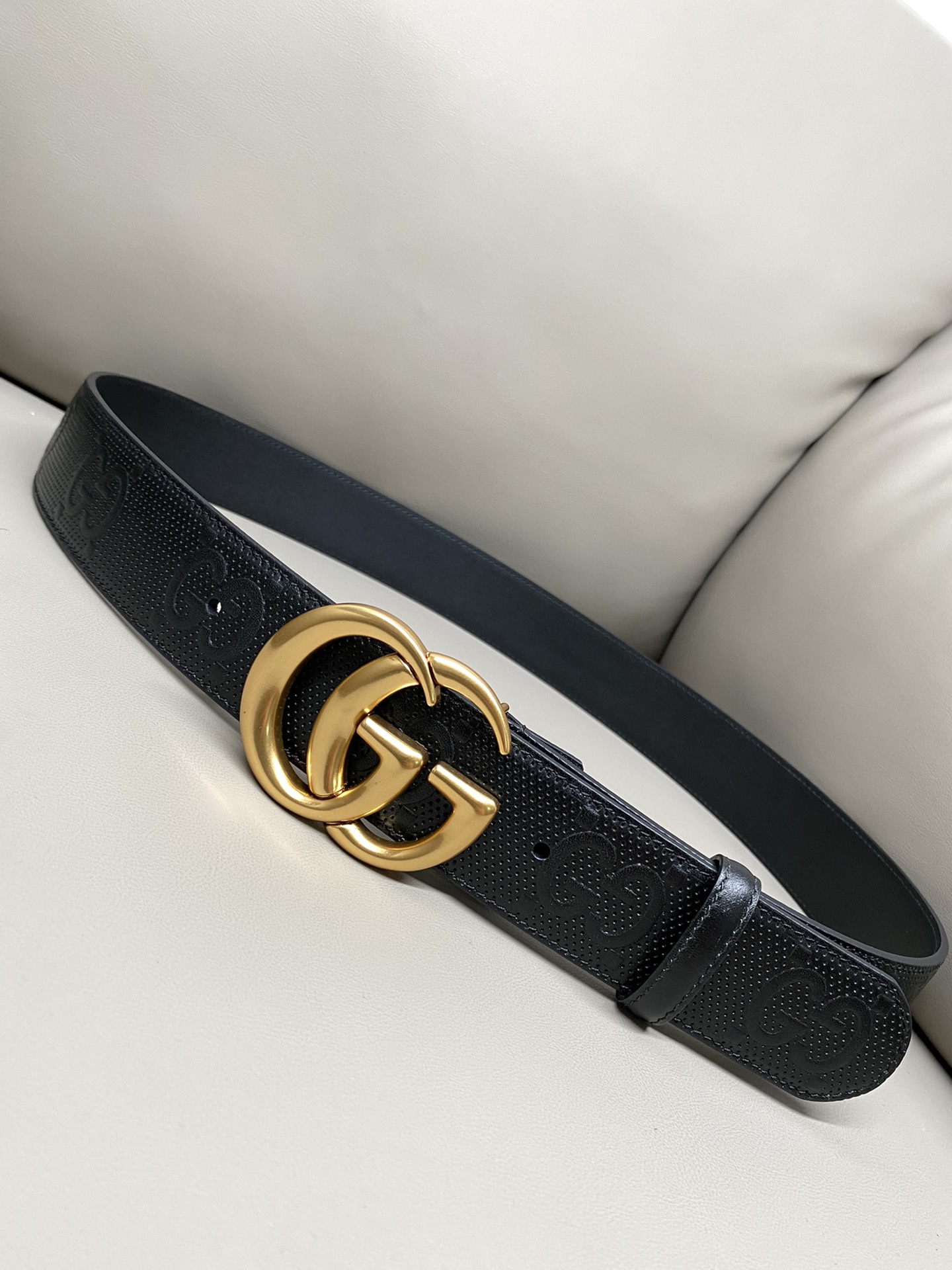 Gucci Marmont Ceintures Noir Imprimé