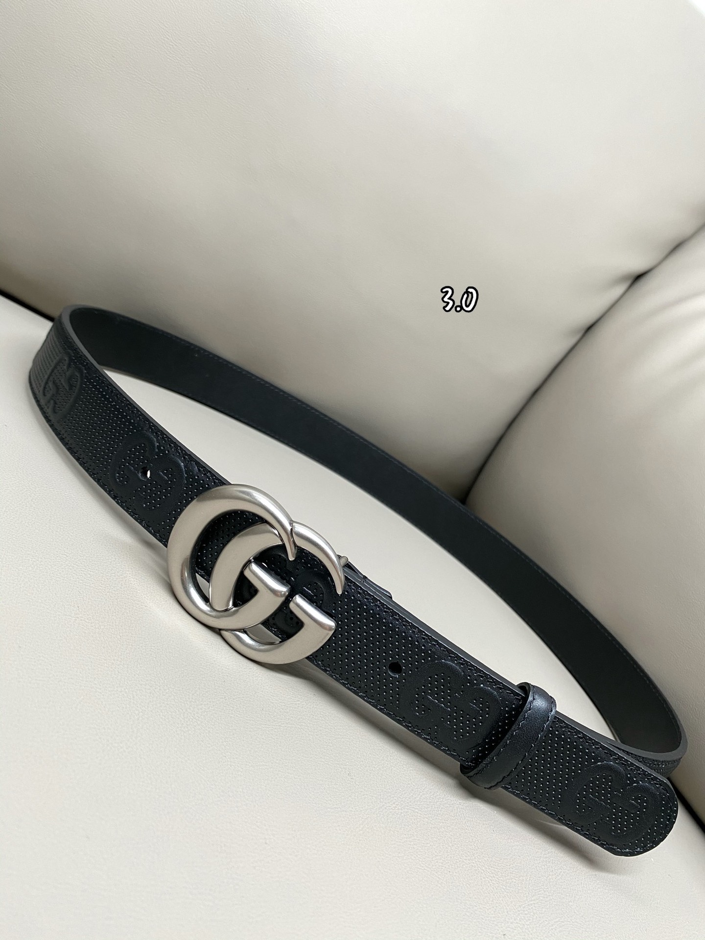 Gucci Marmont Ceintures Noir Imprimé