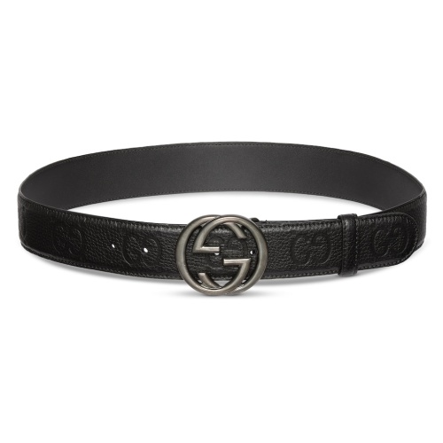Gucci Signature Leather Belt with Interlocking Double G Buckle - Classic Style 1 Gucci Signature Leather Belt with Interlocking Double G Buckle - Classic Style
