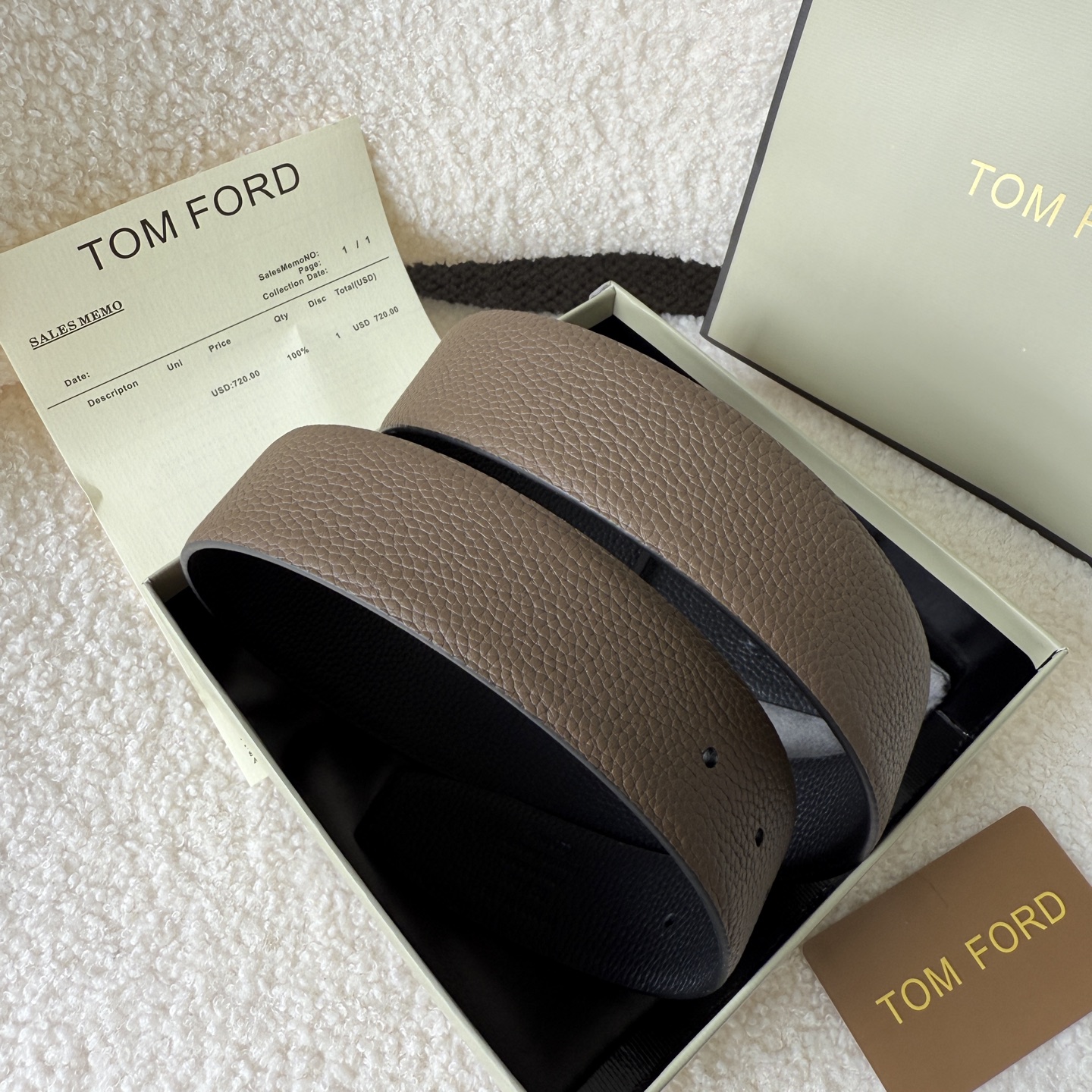 Tom Ford Reversible Leather Belt with Signature 'T' Buckle, 4.0cm 4 i1750495824747 3069 0 2