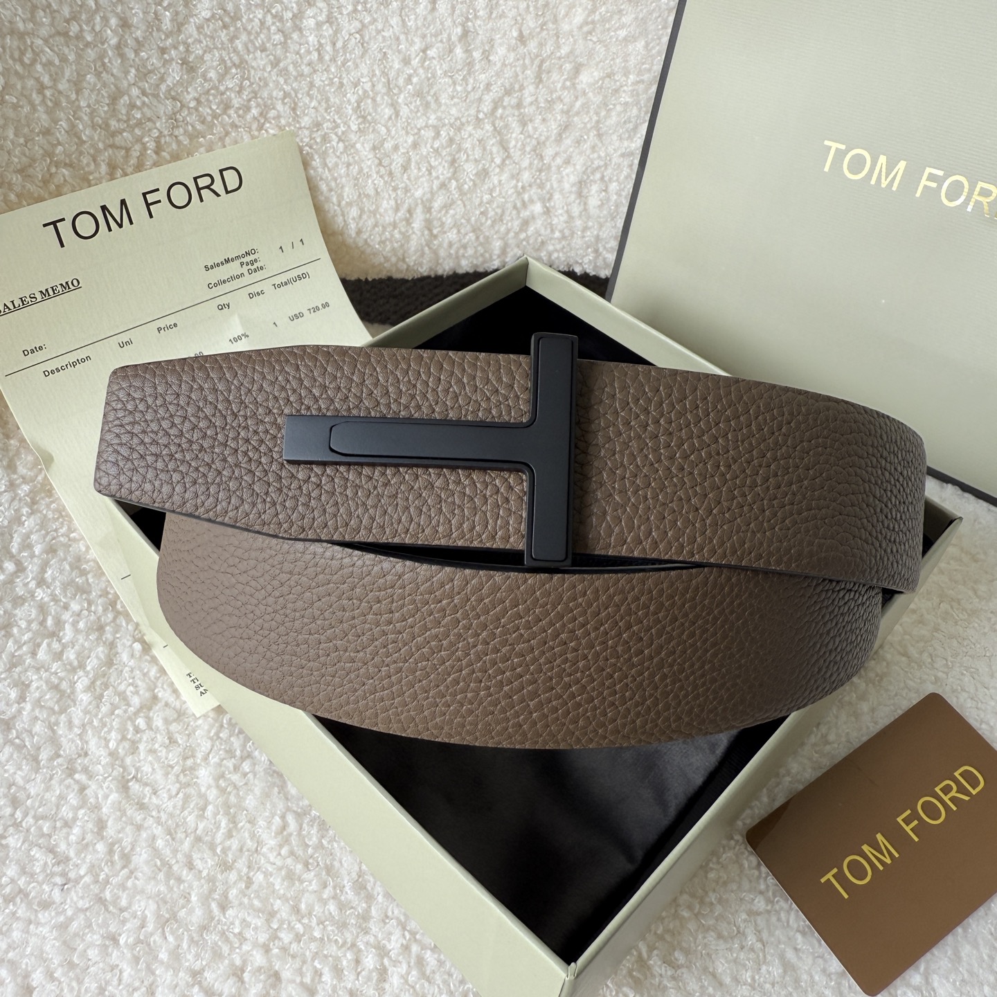 Tom Ford Reversible Leather Belt with Signature 'T' Buckle, 4.0cm 2 i1750495828439 4787 0 0