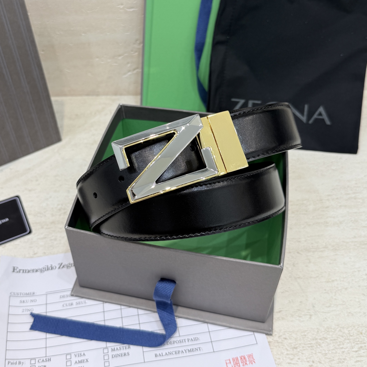 ZEGNA belt 🇮🇹🇮🇹🇮🇹Zegna ·Italy · Gancio ·3.5cm · ·
