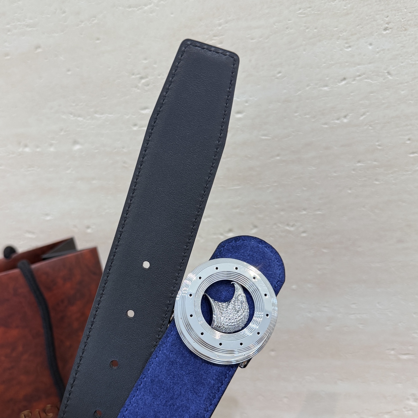 🅿️249 Stefano Ricci /🆕新款原單品質/精品經典鹰头鋼扣 底桥雕刻logo🐭原版压纹牛皮進口底皮-寬度38毫米