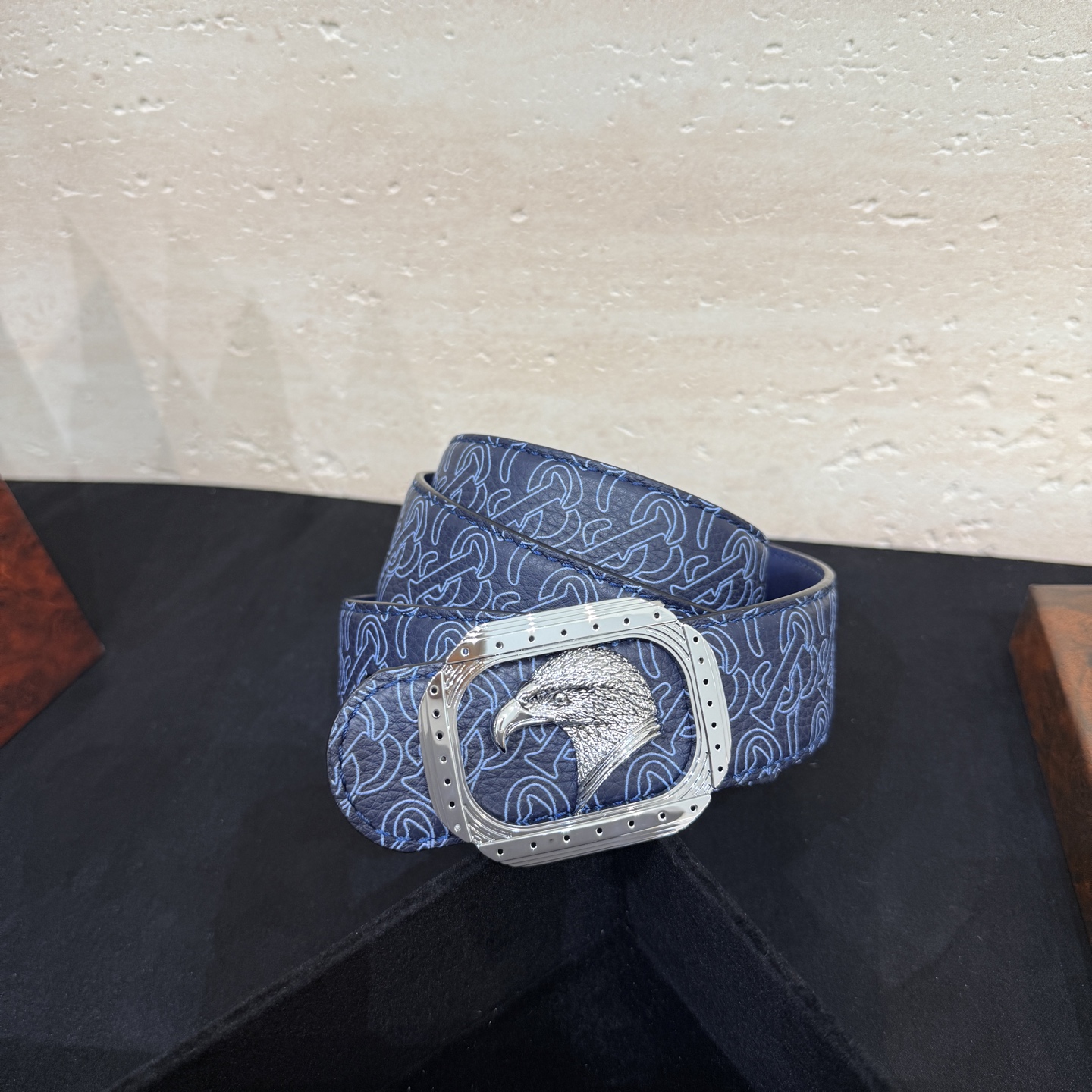 🅿️249 Stefano Ricci /🆕新款原單品質/精品經典鹰头鋼扣 底桥雕刻logo🐭原版压纹牛皮進口底皮-寬度38毫米