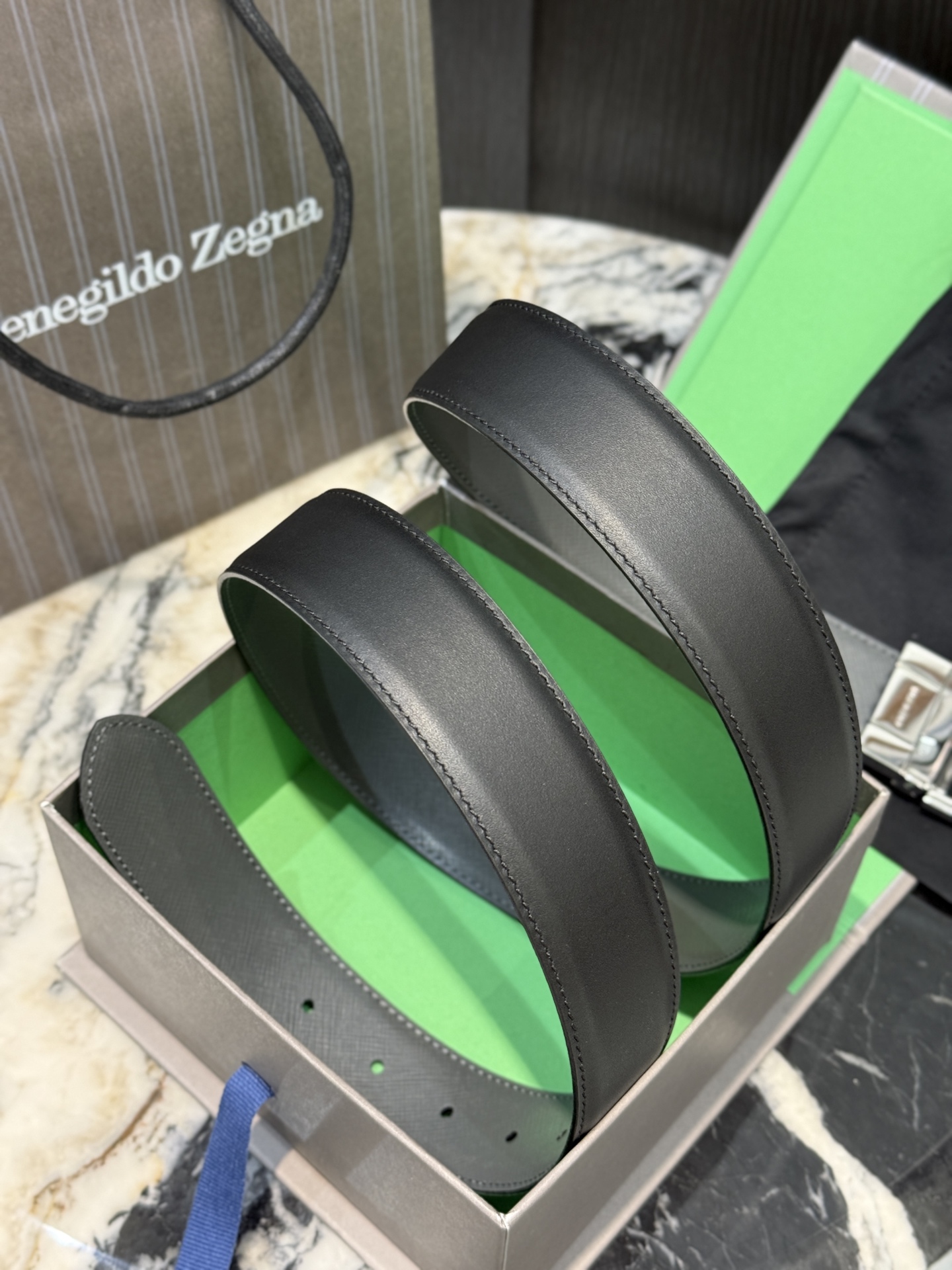 🇮🇹🇮🇹🇮🇹Zegna 杰尼亚·Italy专柜在售正品·走线油边细致搭配原版Gancio五金·3.5cm