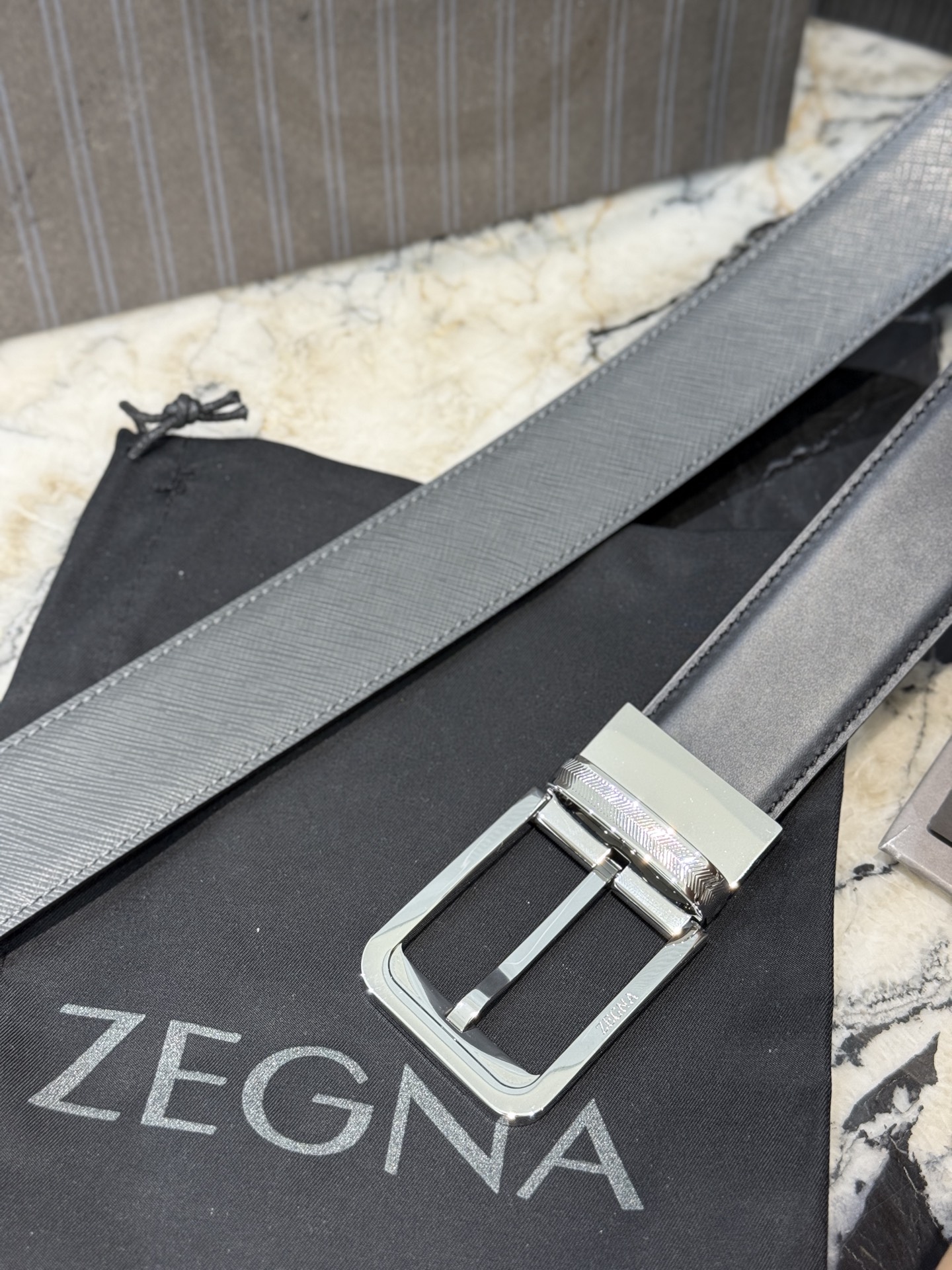 🇮🇹🇮🇹🇮🇹Zegna 杰尼亚·Italy专柜在售正品·走线油边细致搭配原版Gancio五金·3.5cm