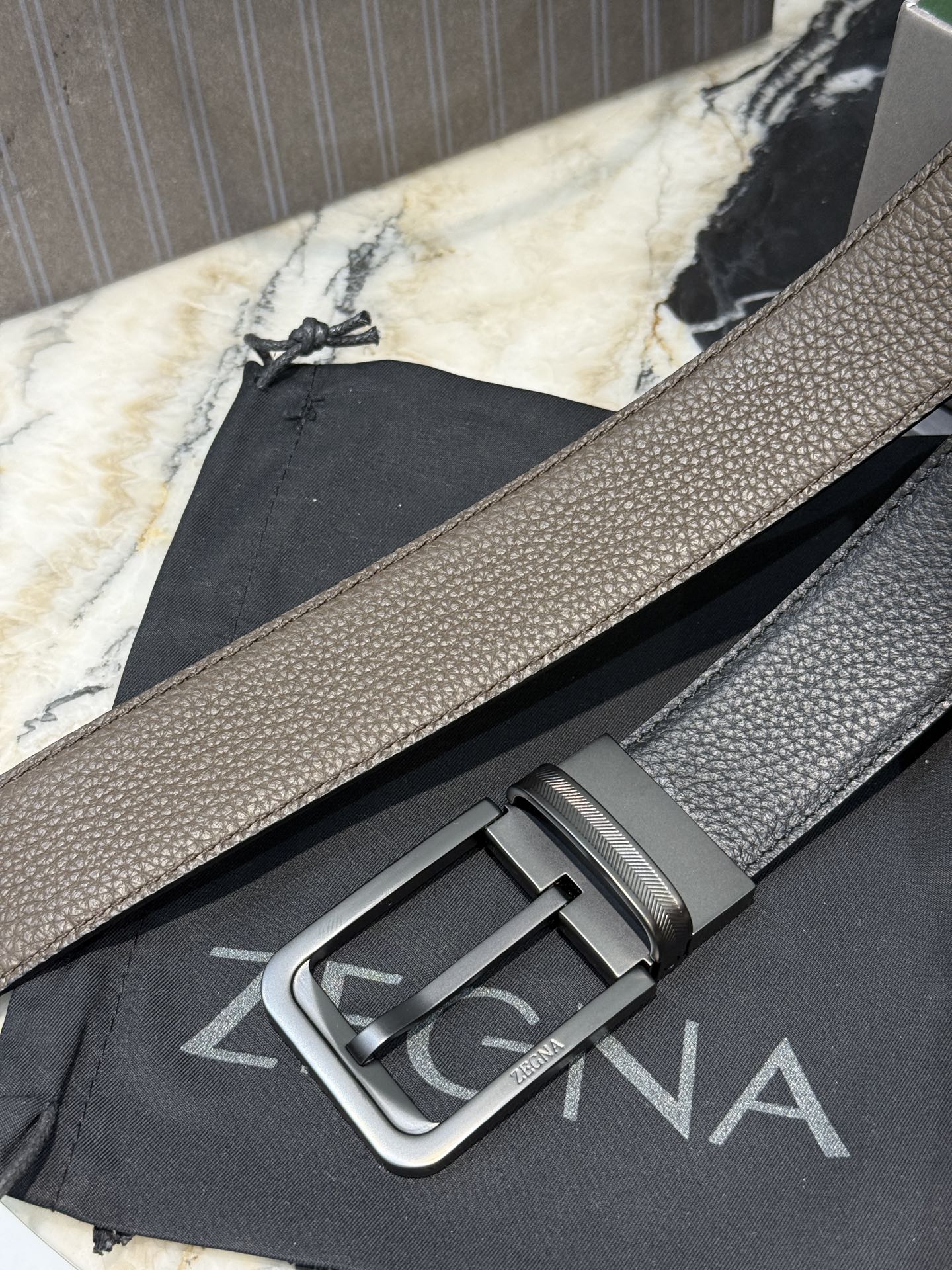 🇮🇹🇮🇹🇮🇹Zegna 杰尼亚·Italy专柜在售正品·走线油边细致搭配原版Gancio五金·3.5cm