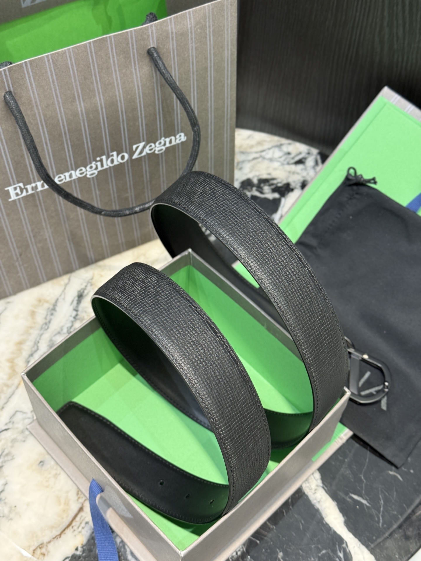 🇮🇹🇮🇹🇮🇹Zegna 杰尼亚·Italy专柜在售正品·走线油边细致搭配原版Gancio五金·3.5cm