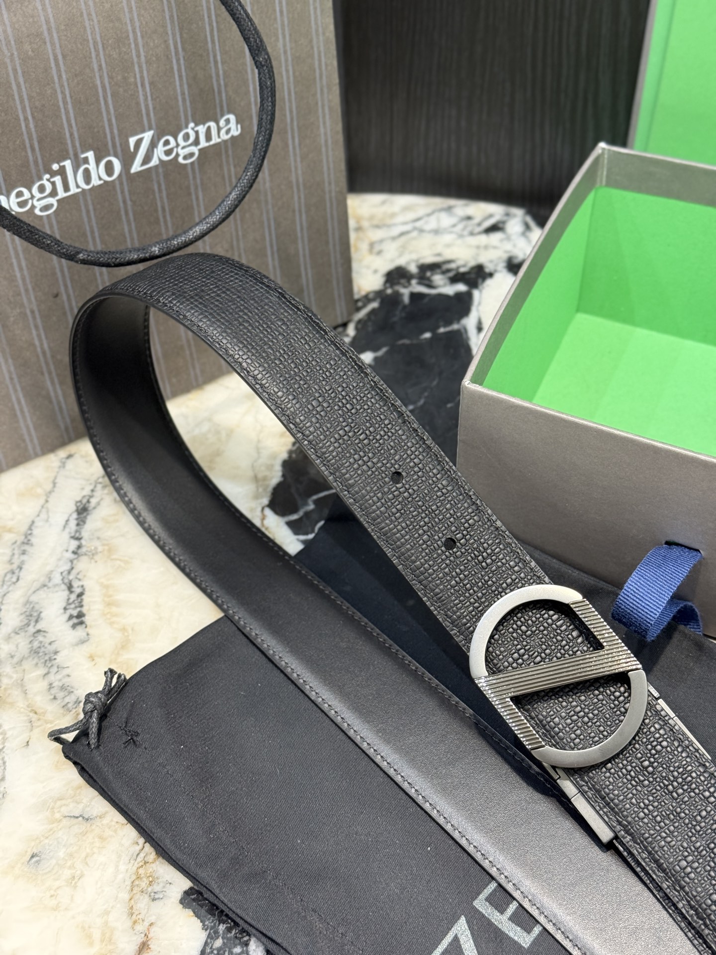 🇮🇹🇮🇹🇮🇹Zegna 杰尼亚·Italy专柜在售正品·走线油边细致搭配原版Gancio五金·3.5cm