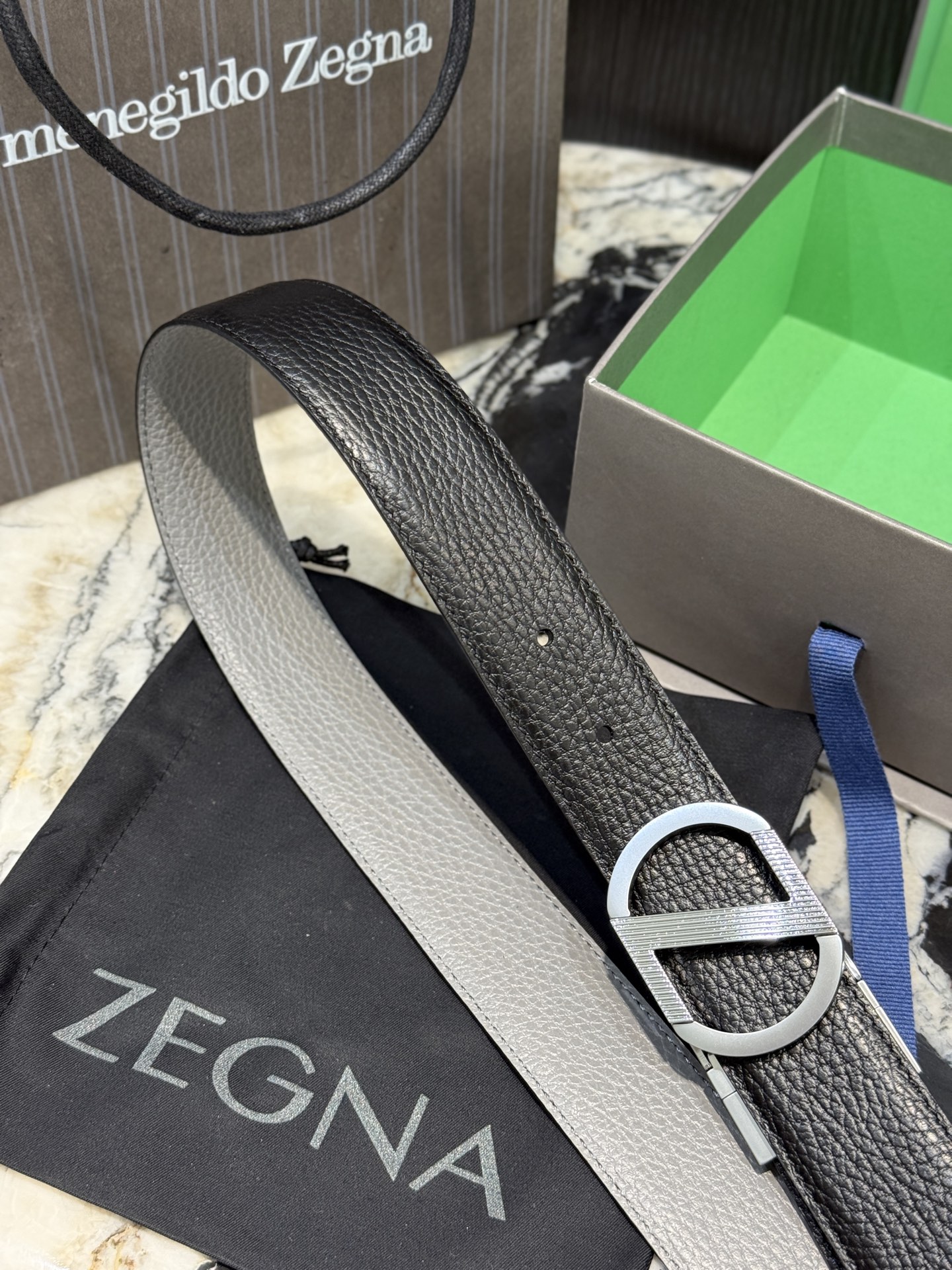 🇮🇹🇮🇹🇮🇹Zegna 杰尼亚·Italy专柜在售正品·走线油边细致搭配原版Gancio五金·3.5cm