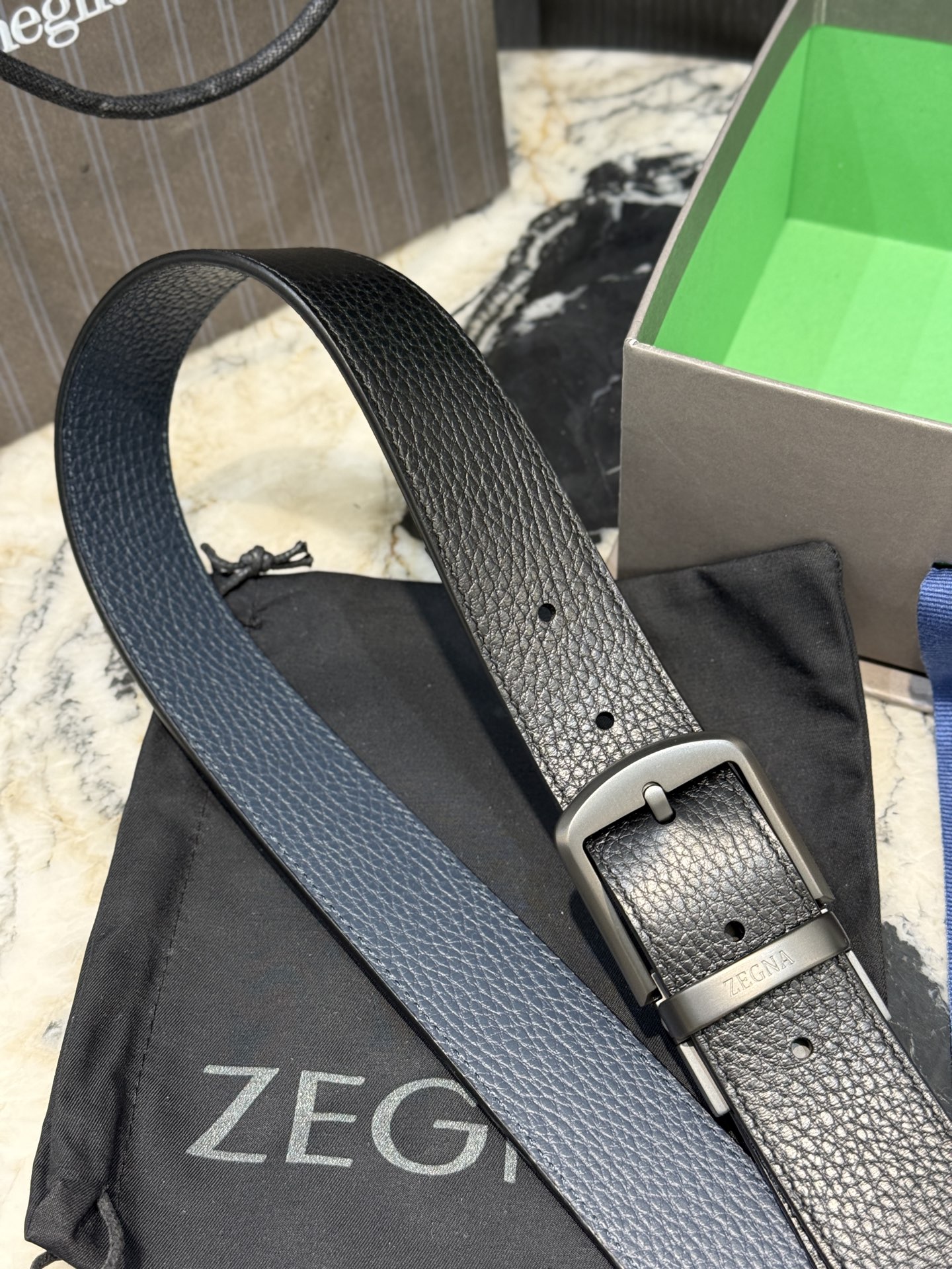 🇮🇹🇮🇹🇮🇹Zegna 杰尼亚·Italy专柜在售正品·走线油边细致搭配原版Gancio五金·3.5cm