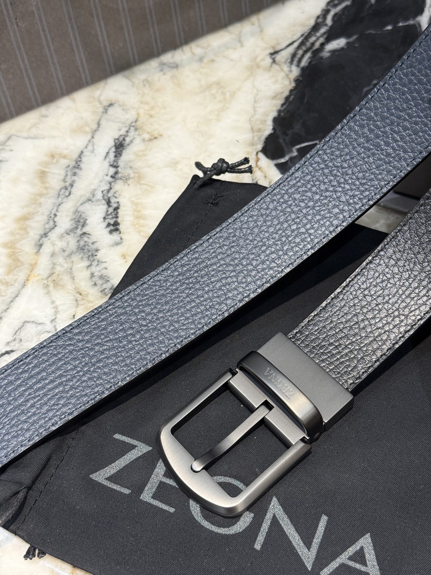 🇮🇹🇮🇹🇮🇹Zegna 杰尼亚·Italy专柜在售正品·走线油边细致搭配原版Gancio五金·3.5cm