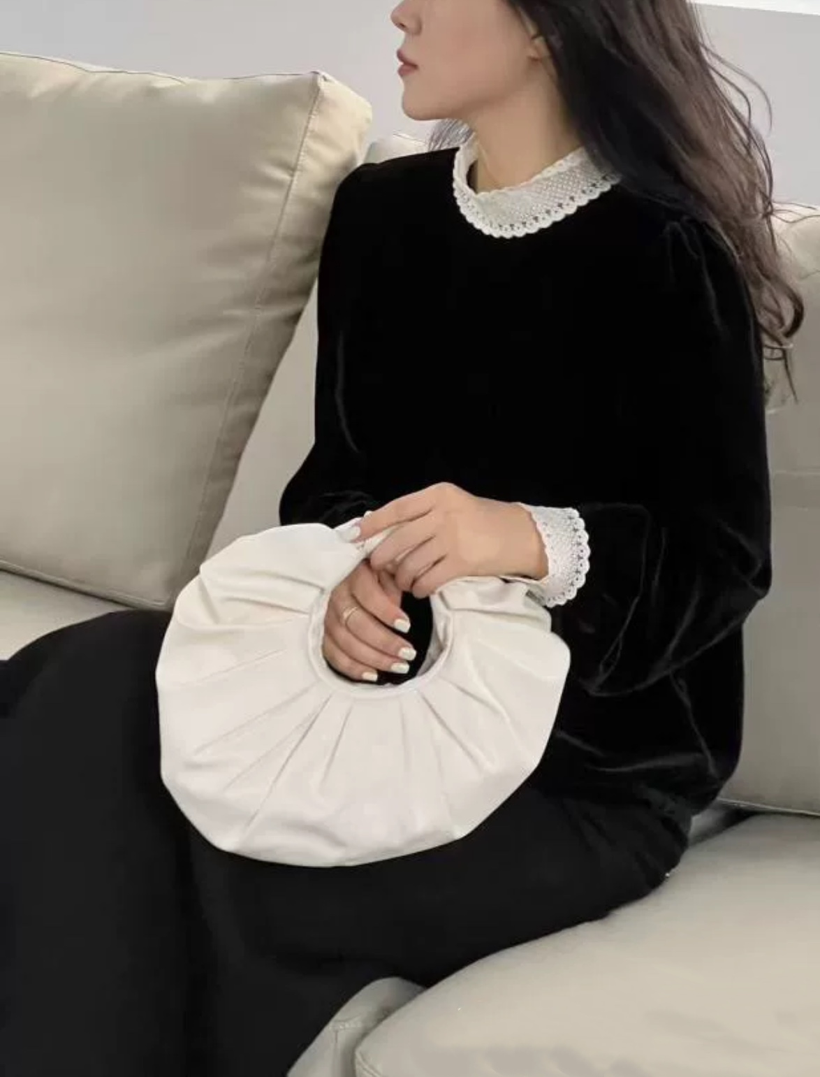 Elegant French-style Women’s Dress with Delicate Lace Details for Sophisticated Look - 图片 4
