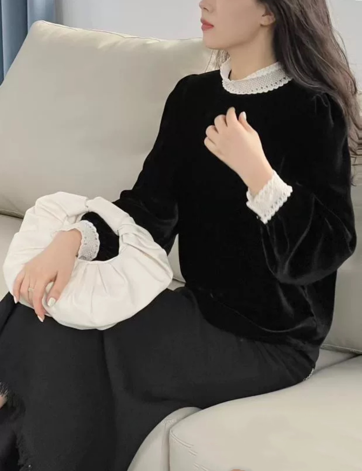 Elegant French-style Women’s Dress with Delicate Lace Details for Sophisticated Look - 图片 5
