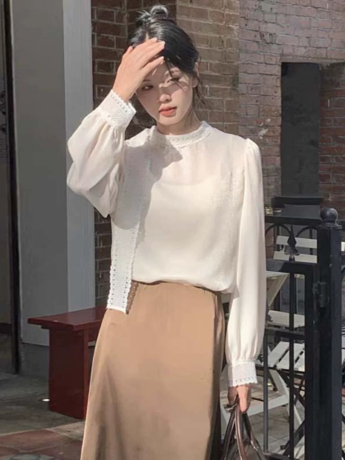 Elegant French-style Women’s Dress with Delicate Lace Details for Sophisticated Look - 图片 6