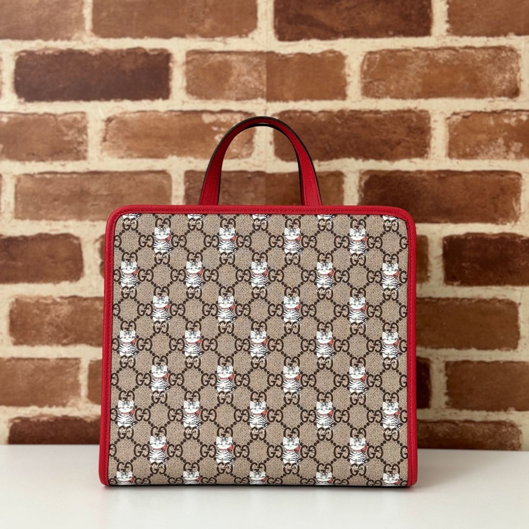 NO:407132,The quality of the counter, top-quality original goods, real-life photos!  Model number 605614 kitten red leather, size width 28X height 25X side width 11, batch, GUCCI [original leather], gucci19860909专柜品质,顶级原单货,实物实拍！款号605614小猫红皮,尺寸宽28X高25X侧宽11,批,GUCCI【原厂皮】,gucci,Bag