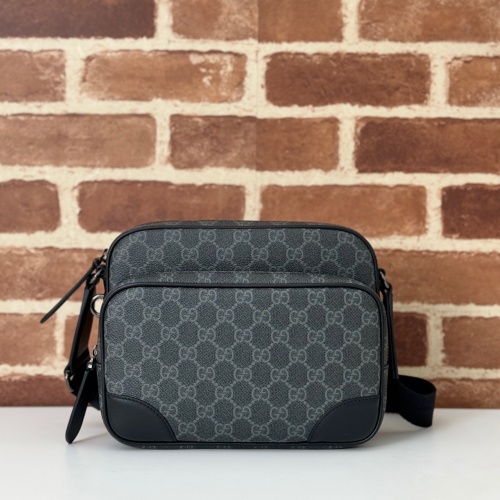 Gucci Men's Grey GG Supreme Canvas Messenger Bag 23.5cm x 18cm 1 Gucci Men's Grey GG Supreme Canvas Messenger Bag 23.5cm x 18cm