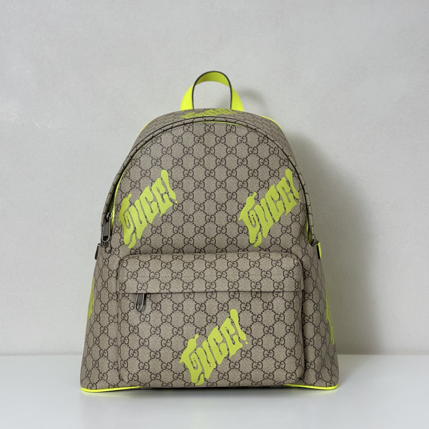 NO:393197,The quality of the counter, top-quality original goods, real-life photos!  Model number 834466 Coffee glue/fluorescent green, size width 36.5x height 41x side width 18cm, batch, GUCCI [original leather], gucci19860909专柜品质,顶级原单货,实物实拍！款号834466啡胶/荧光绿,尺寸宽36.5x高41x侧宽18cm,批,GUCCI【原厂皮】,gucci,Bag