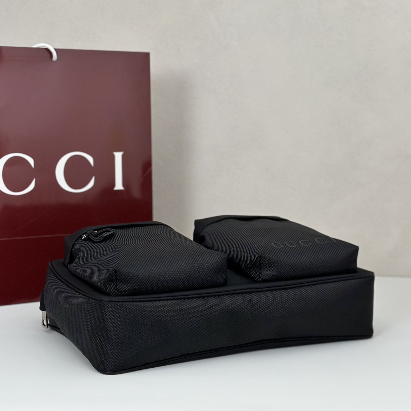 Gucci Black GG Jacquard Messenger Bag with Web Stripe Detail 5 i1750922261026 2718 0 3