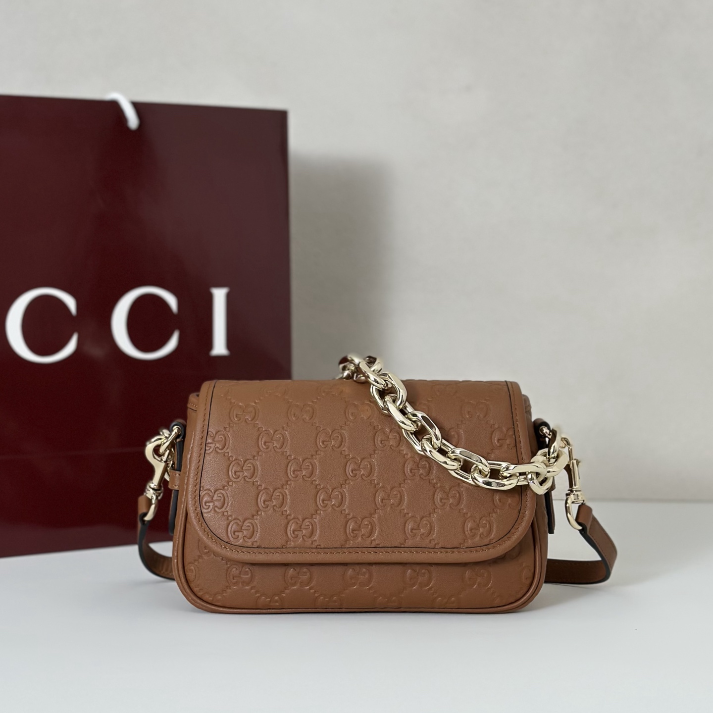 NO:406902,The quality of the counter, top-quality original goods, real-life photos!  Model number 847448 brown embossed, size width 20.5X height 13X side width 7, batch, GUCCI [original leather], gucci19860909专柜品质,顶级原单货,实物实拍！款号847448棕色压花,尺寸宽20.5X高13X侧宽7,批,GUCCI【原厂皮】,gucci,Bag
