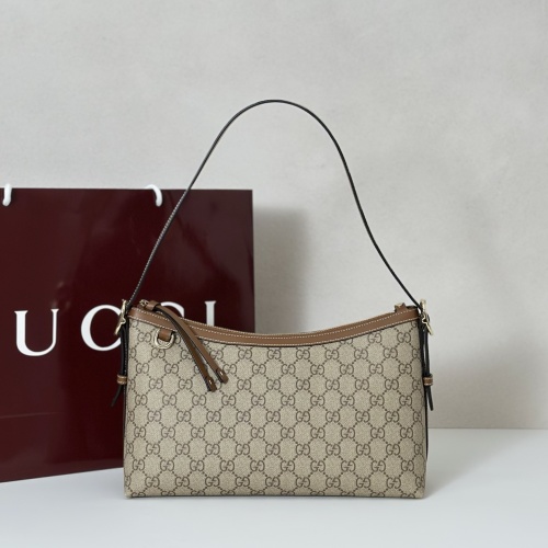 Gucci Brown Monogram Canvas Shoulder Bag, 30cm x 19cm 1 Gucci Brown Monogram Canvas Shoulder Bag, 30cm x 19cm