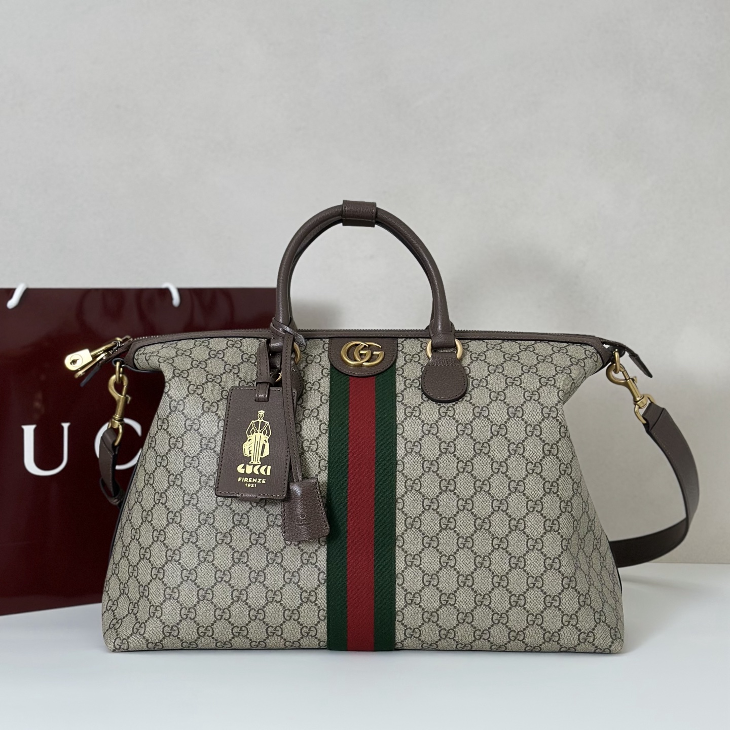 NO:856205,Counter quality, top-quality original goods, real photos!  Model No. 834469 brown rubber, size width 48cmX height 28cmX side width 18cm, batch, Gucci original leather [price based on quantity]19860909专柜品质,顶级原单货,实物实拍！款号834469啡胶,尺寸宽48cmX高28cmX侧宽18cm,批,古奇原厂皮【跑量价】,Bag