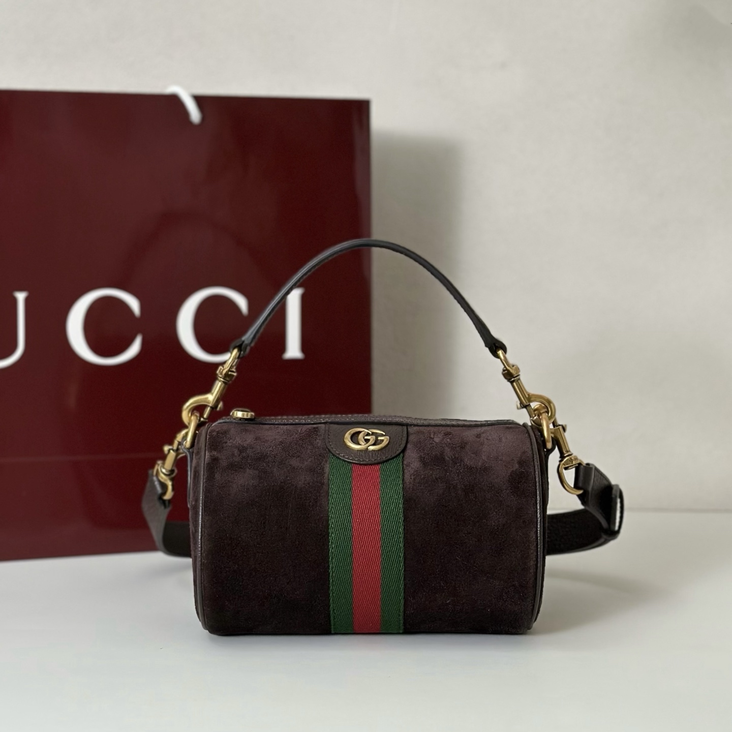 NO:719937,Counter quality, top-quality original goods, real photos!  Model No. 846869 brown suede leather, size width 18.5X height 11X side width 11cm, batch, Gucci original leather [price based on quantity]19860909专柜品质,顶级原单货,实物实拍！款号846869啡绒皮,尺寸宽18.5X高11X侧宽11cm,批,古奇原厂皮【跑量价】,Bag