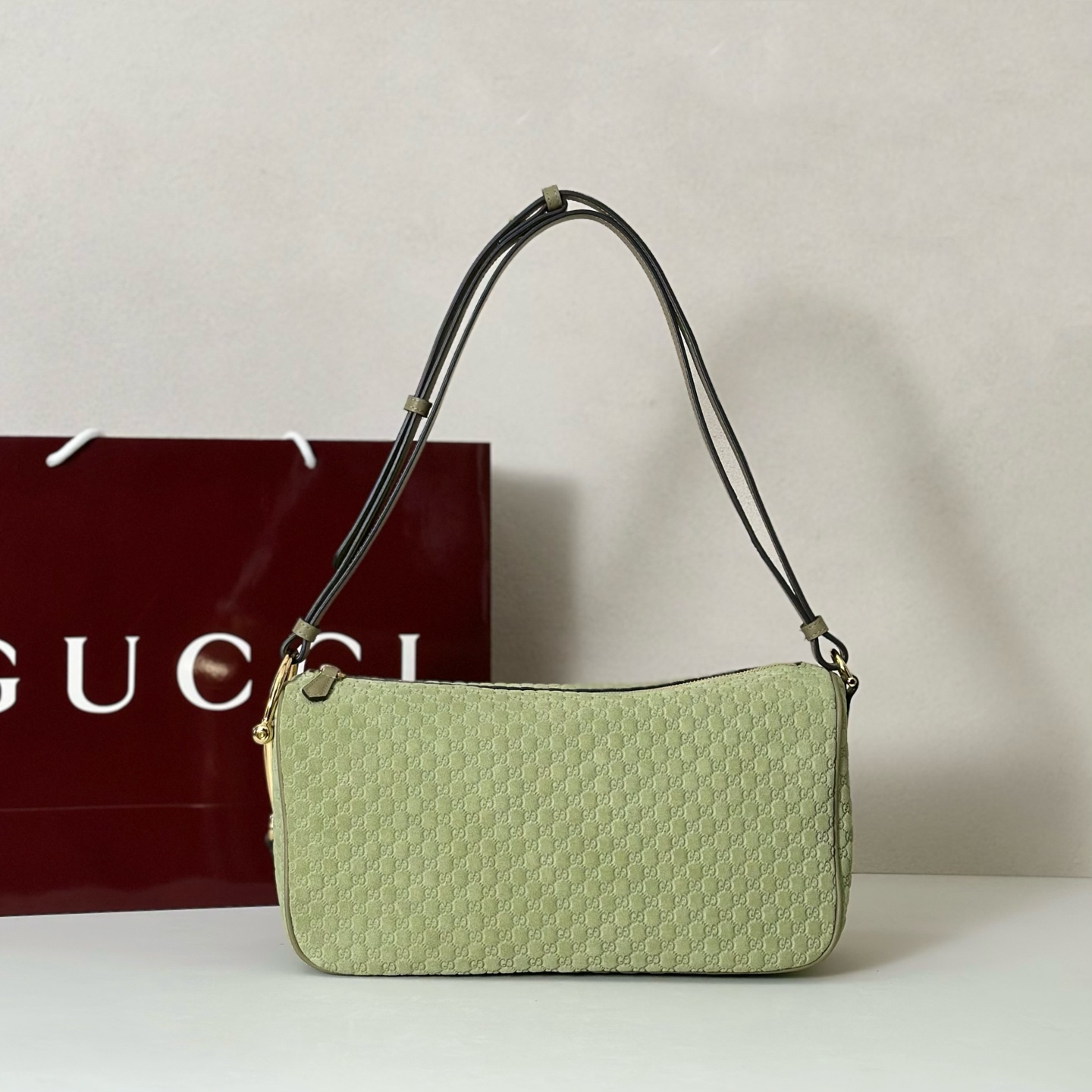 NO:812775,Counter quality, top-quality original goods, real photos!  Model No. 860787, gray green suede embossed, size width 31.5x height 17x side width 12cm, batch, Gucci original leather [price based on quantity]19860909专柜品质,顶级原单货,实物实拍！款号860787灰绿反绒压,尺寸宽31.5x高17x侧宽12cm,批,古奇原厂皮【跑量价】,Bag