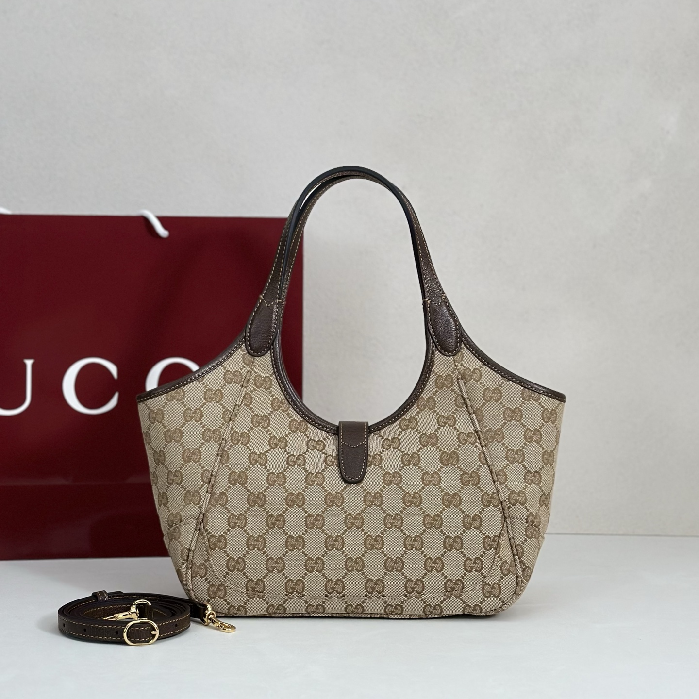 Gucci Style Brown Leather Bag style reference detail image 3 from source 770122