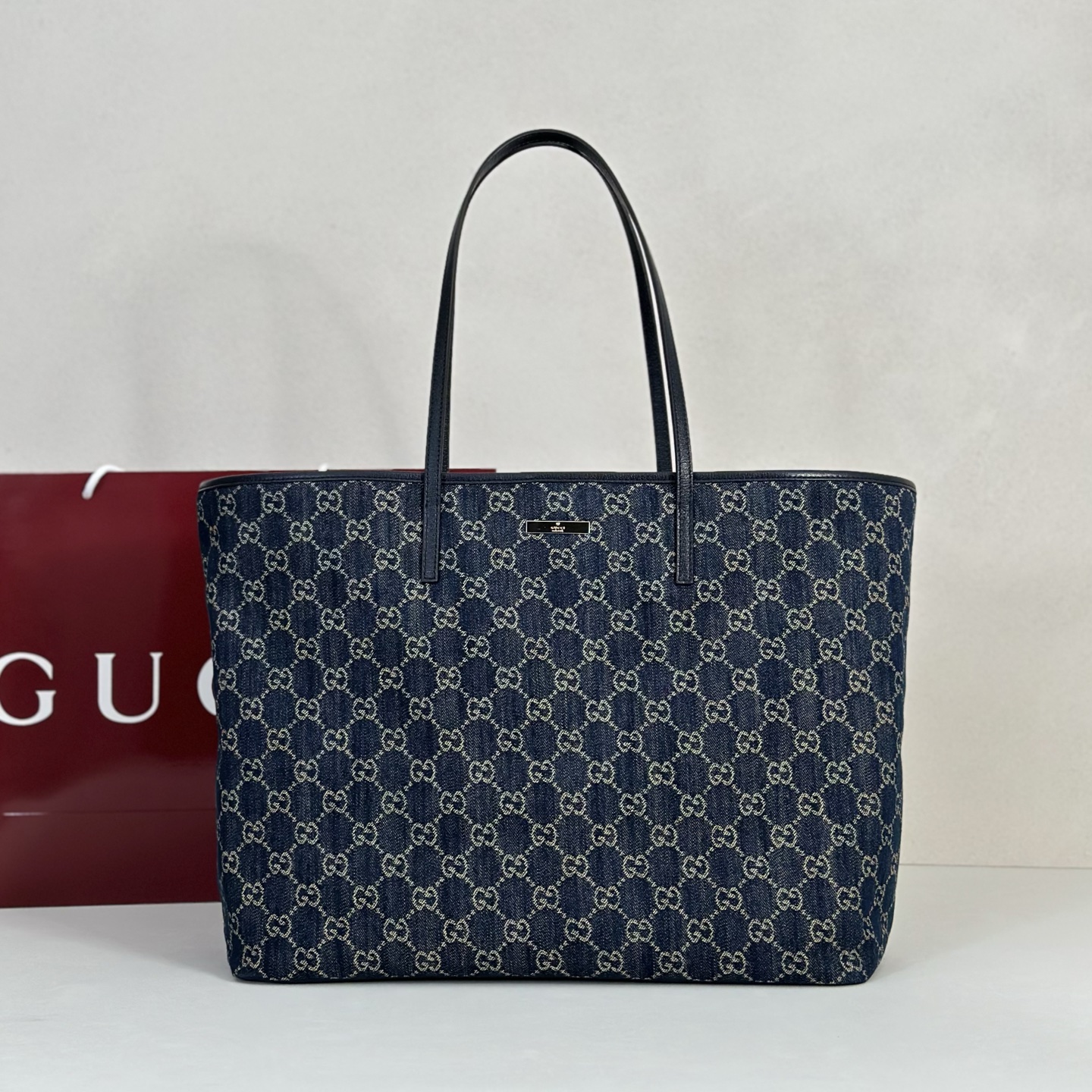 NO:856225,Counter quality, top-quality original goods, real photos!  Model number 874745 dark blue denim, size width 38X height 29.5X side width 13, batch, Gucci original leather [price based on quantity]19860909专柜品质,顶级原单货,实物实拍！款号874745深蓝牛仔,尺寸宽38X高29.5X侧宽13,批,古奇原厂皮【跑量价】,Bag