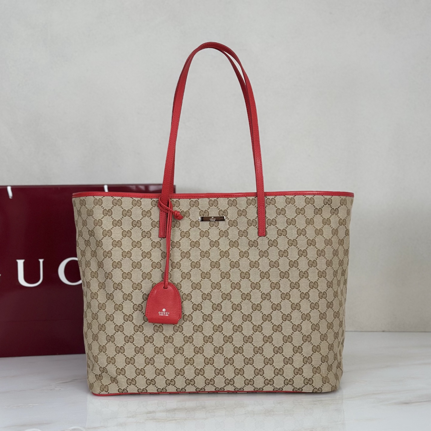 NO:856947,Counter quality, top-quality original goods, real photos!  Model number A0034D light apricot cloth, size width 38X height 29.5X side width 13, batch, Gucci original leather [price based on quantity]19860909专柜品质,顶级原单货,实物实拍！款号A0034D浅杏布,尺寸宽38X高29.5X侧宽13,批,古奇原厂皮【跑量价】,Bag