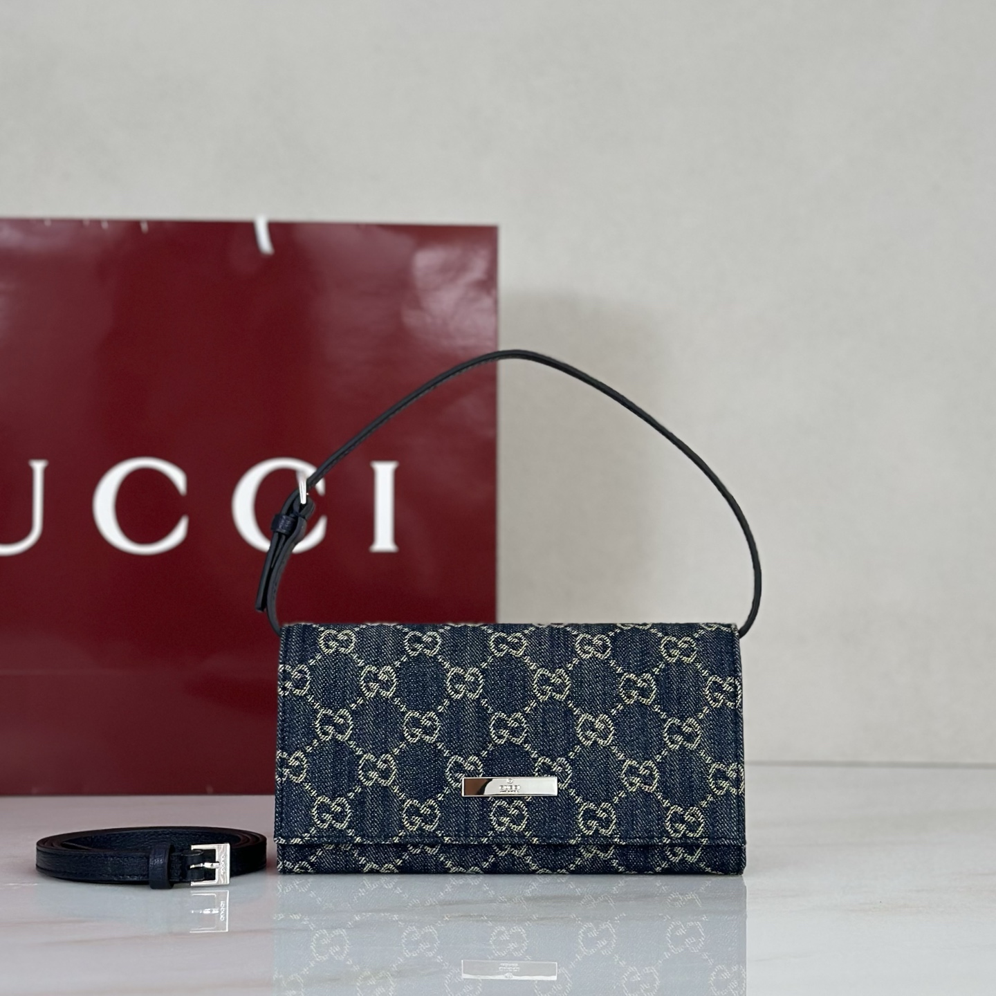 NO:856958,Counter quality, top-quality original goods, real photos!  Style number A002KG dark blue denim, size width 19X height 10X side width 8, batch, Gucci original leather [price based on quantity]19860909专柜品质,顶级原单货,实物实拍！款号A002KG深蓝牛仔,尺寸宽19X高10X侧宽8,批,古奇原厂皮【跑量价】,Bag