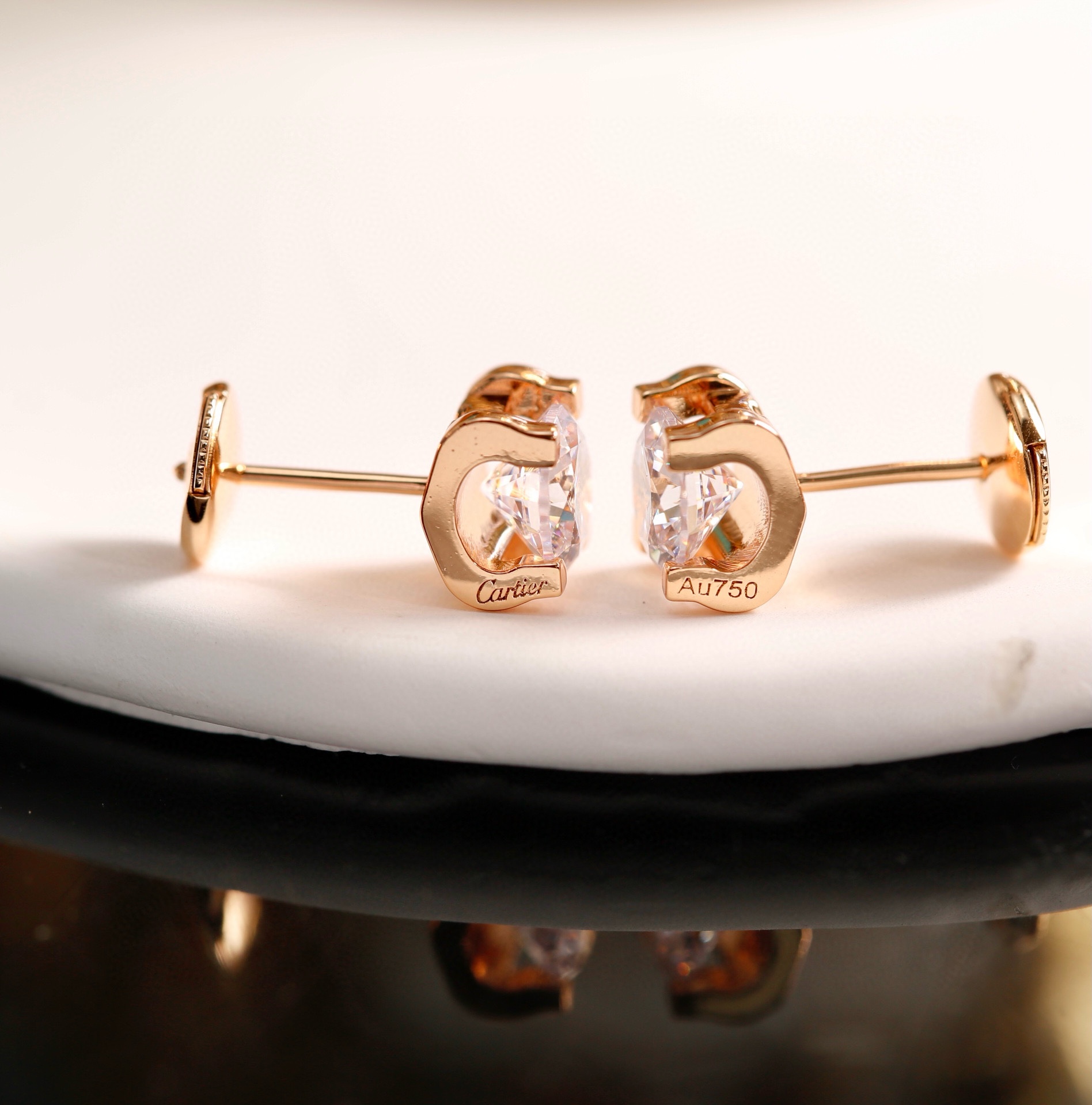 牛头1ct效果耳钉