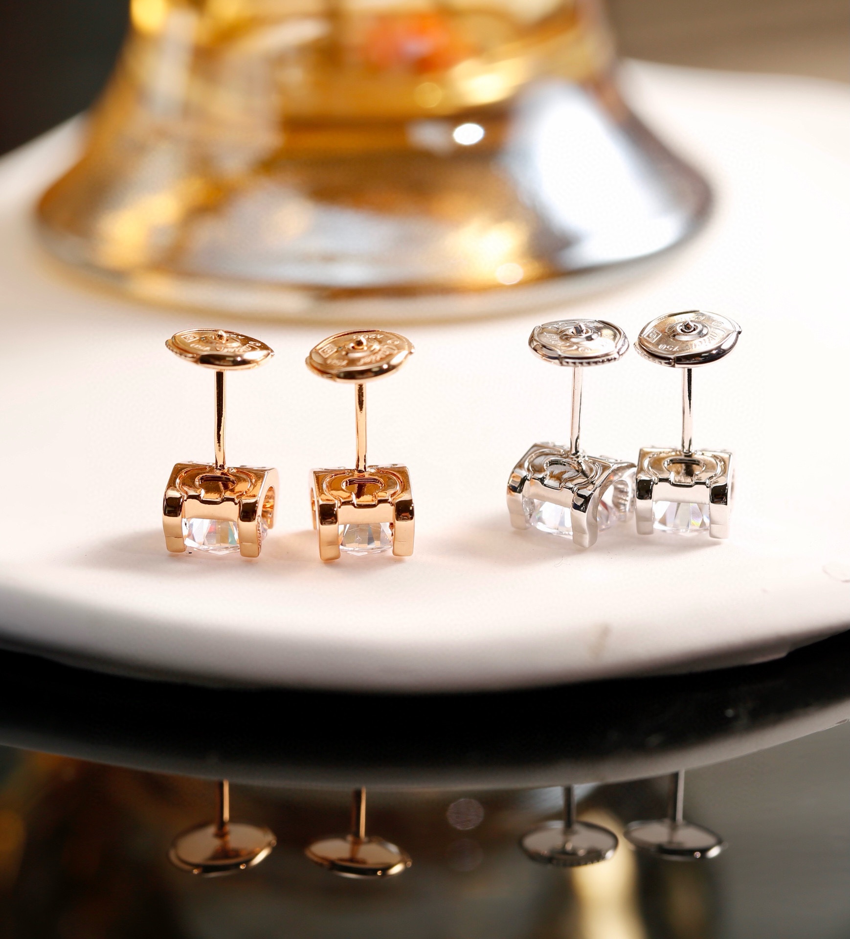 牛头1ct效果耳钉