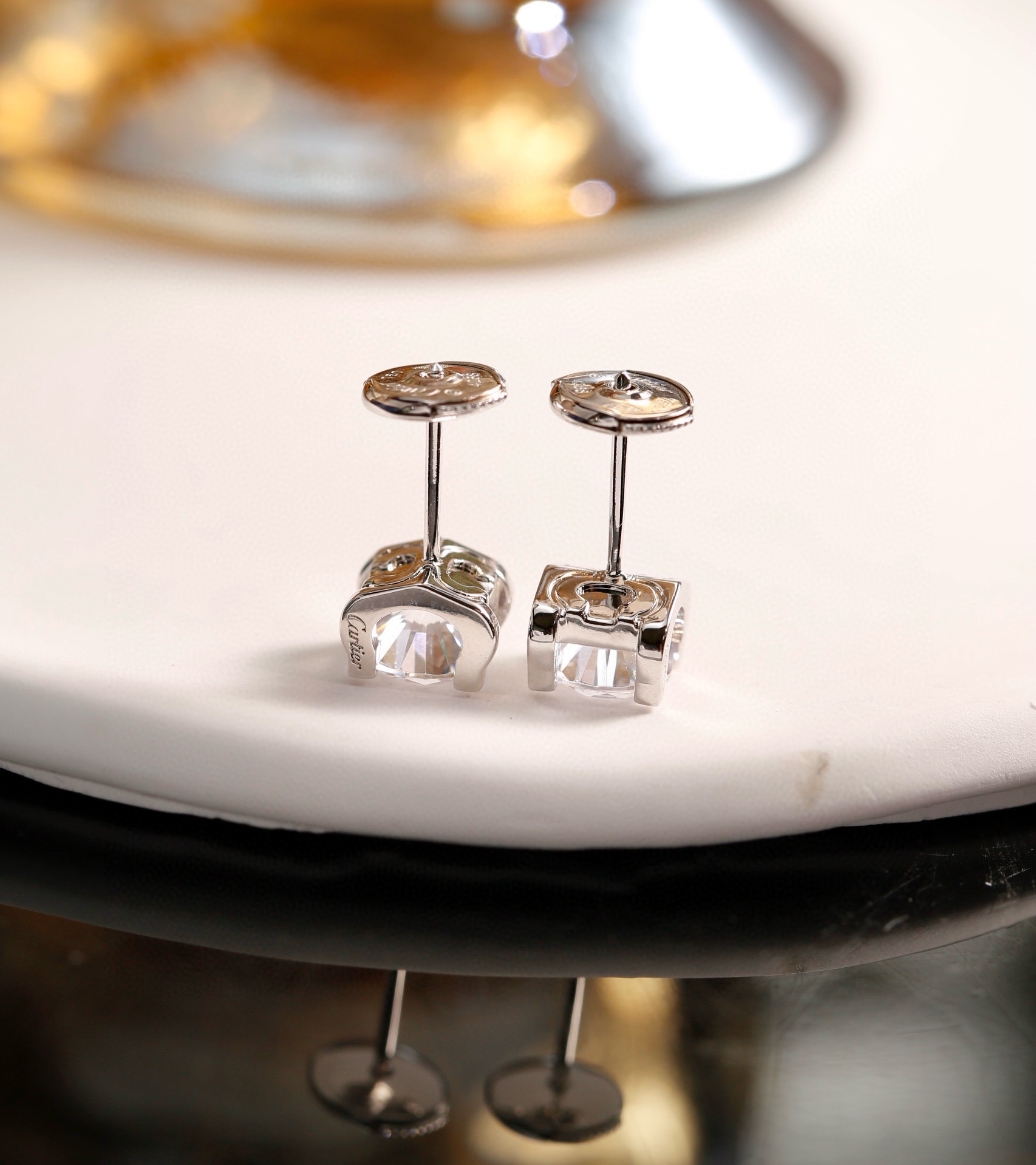 牛头1ct效果耳钉