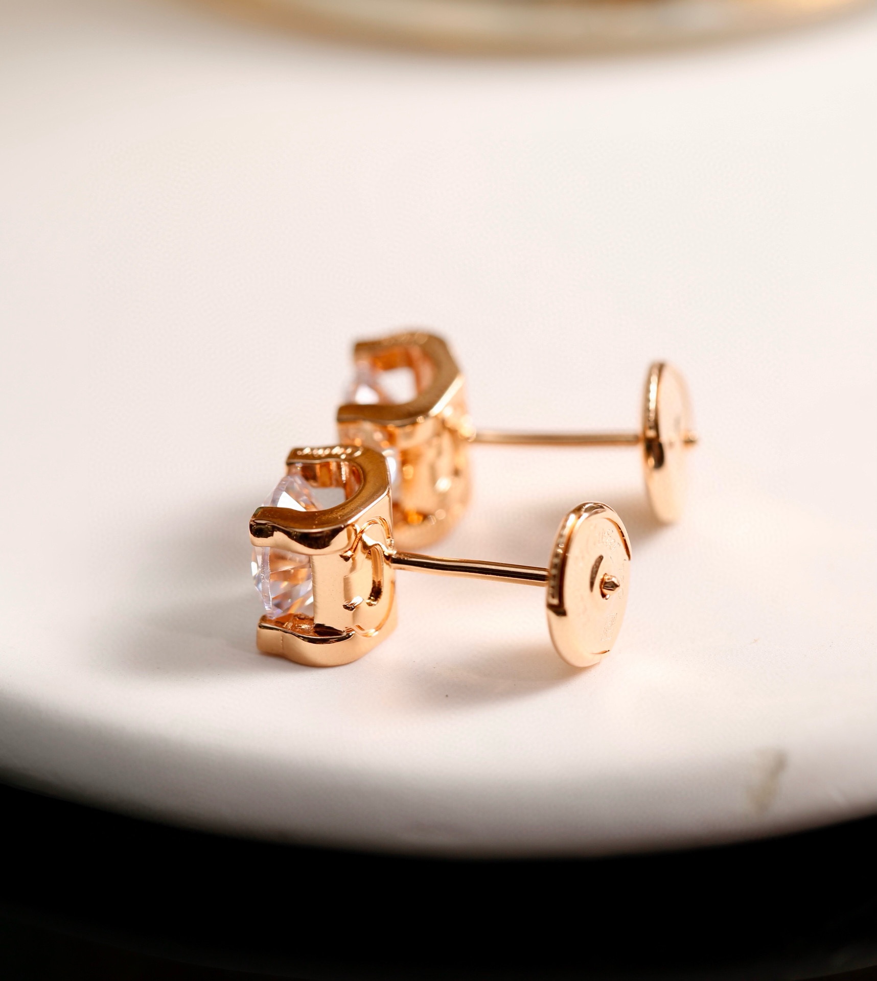 牛头1ct效果耳钉