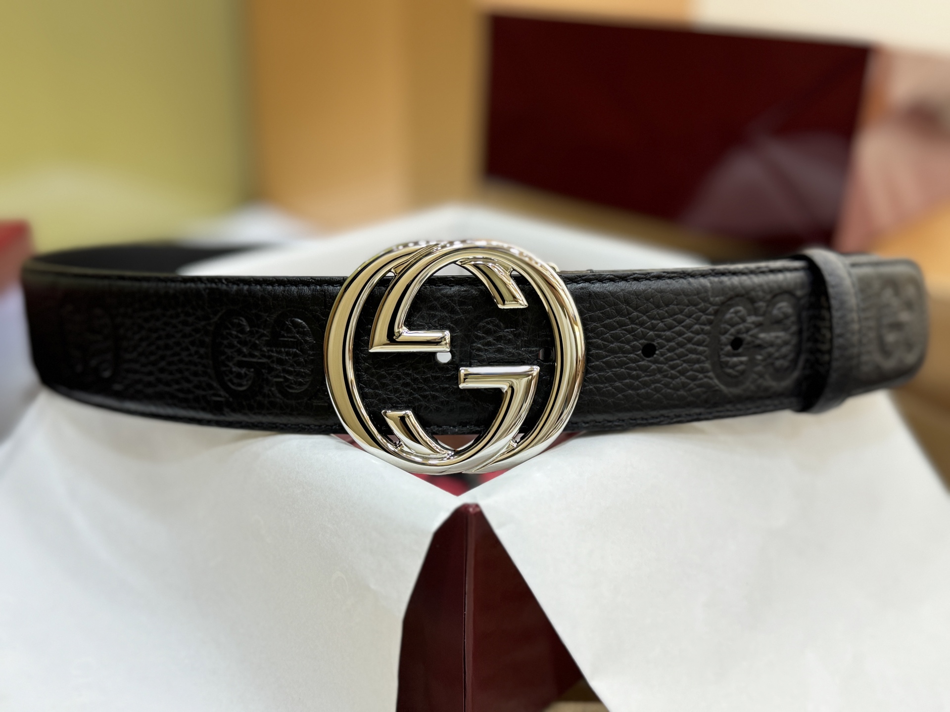 Luxurious GG 4.0 cm Fire Belt for High-Class Men with Classic Fashion Elements. - 图片 5