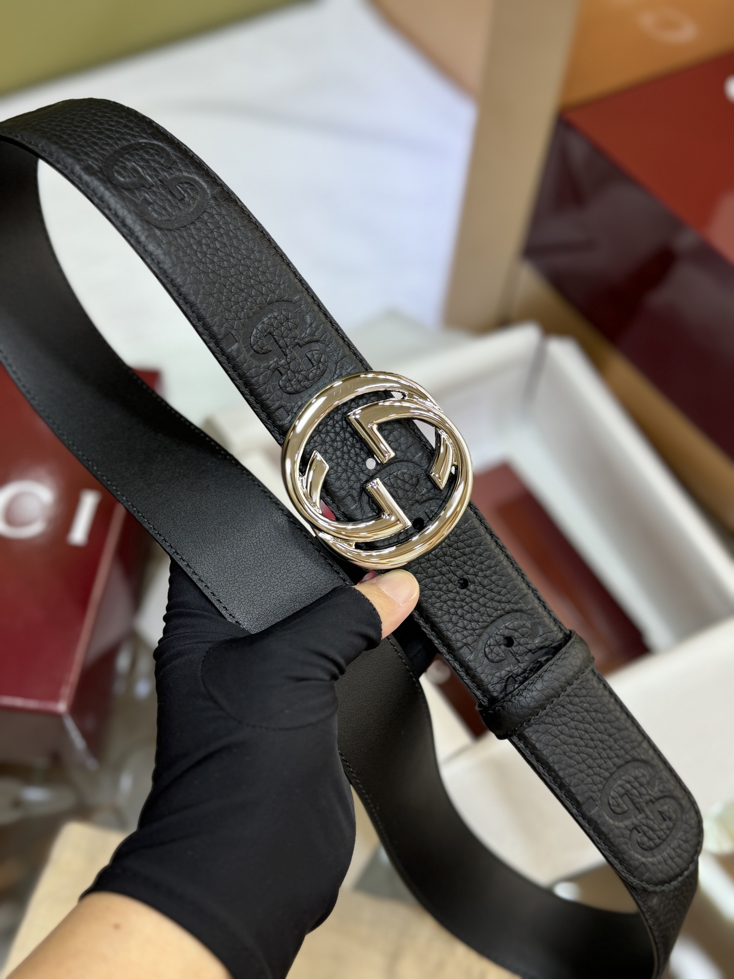 Luxurious GG 4.0 cm Fire Belt for High-Class Men with Classic Fashion Elements. - 图片 2