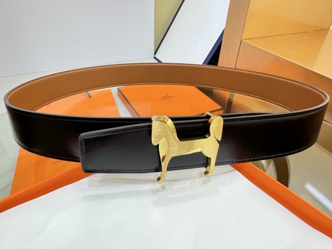 Elegant Togo Leather Belt with H-Shaped Buckle, 3.8mm Width, Perfect for Any Outfit 1 Elegant Togo Leather Belt with H-Shaped Buckle, 3.8mm Width, Perfect for Any Outfit