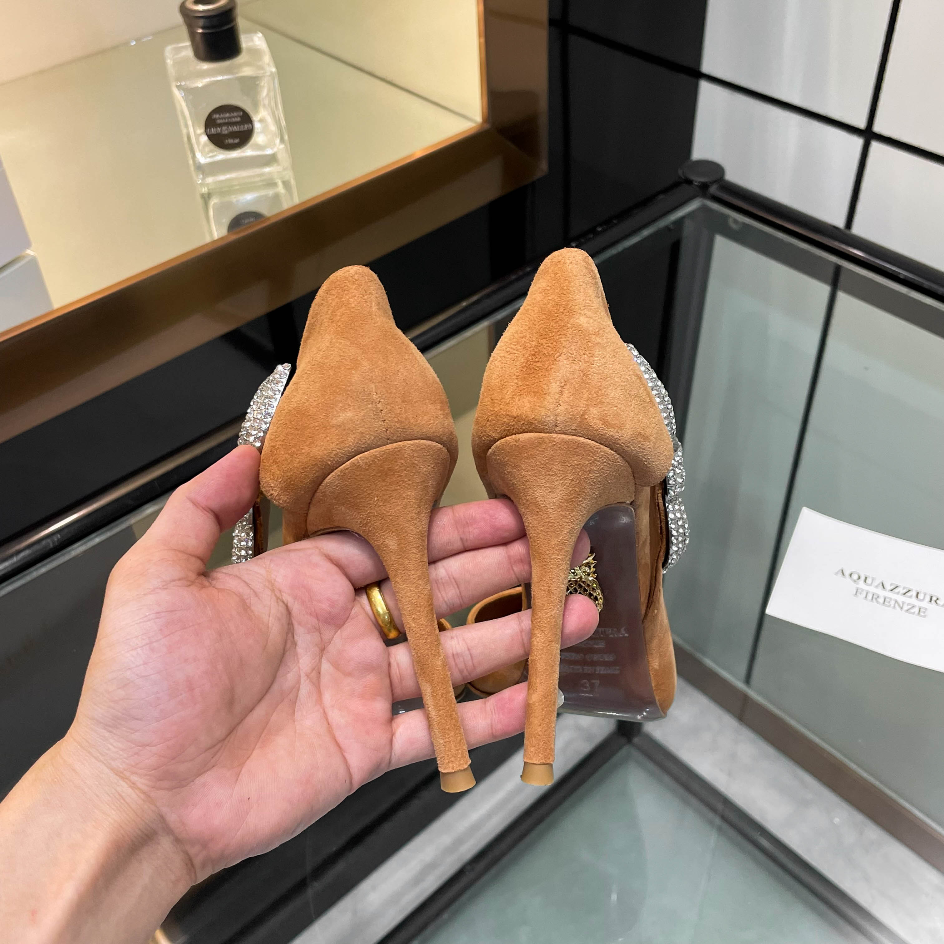 Aquazzura 2024 High-Quality One-Shoe-Shoe with Sparkling Details and Versatile Design - 图片 6