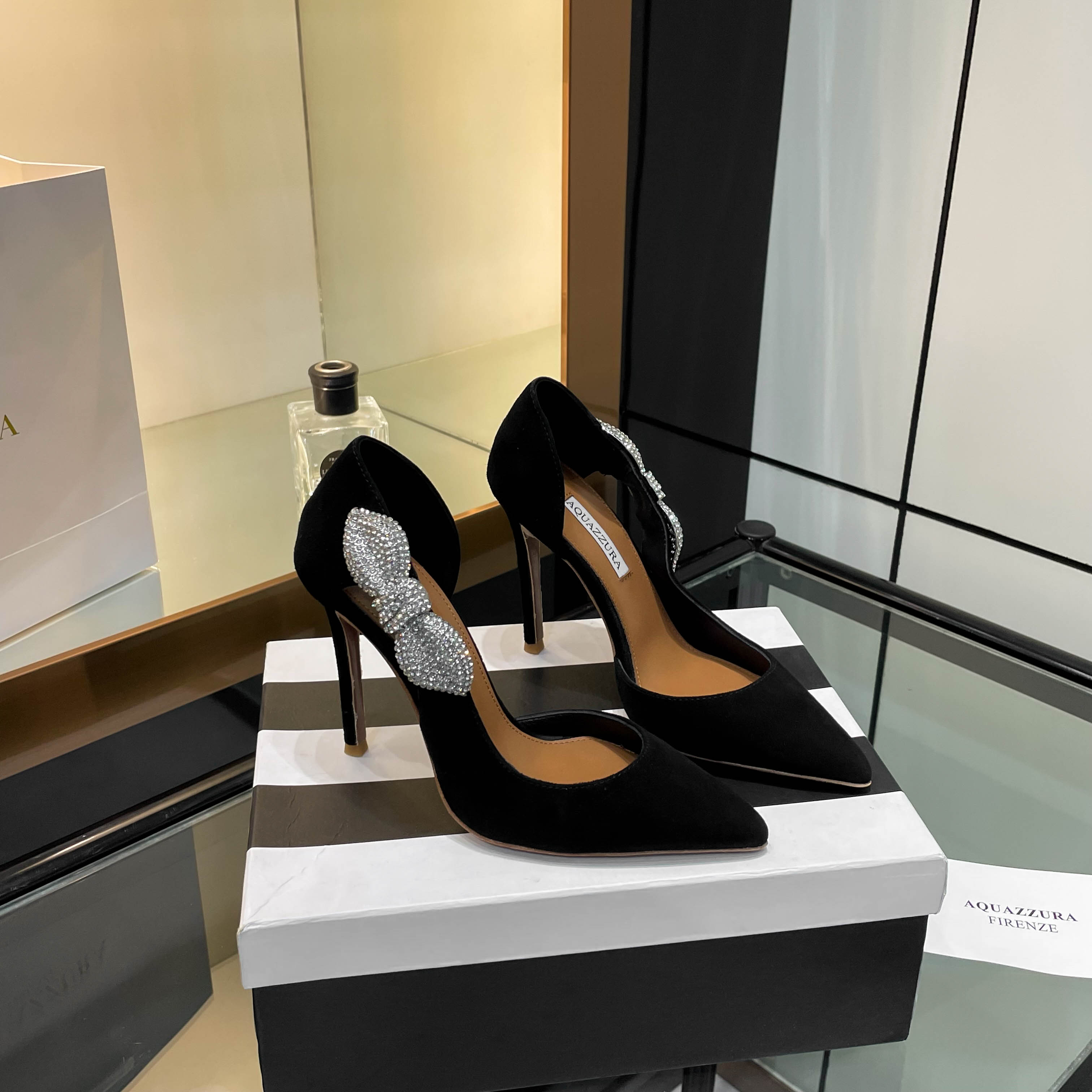 [Aquazzura] 2024 High-Quality One-Shoe-Shoe Collection with Sparkling Details - 图片 9