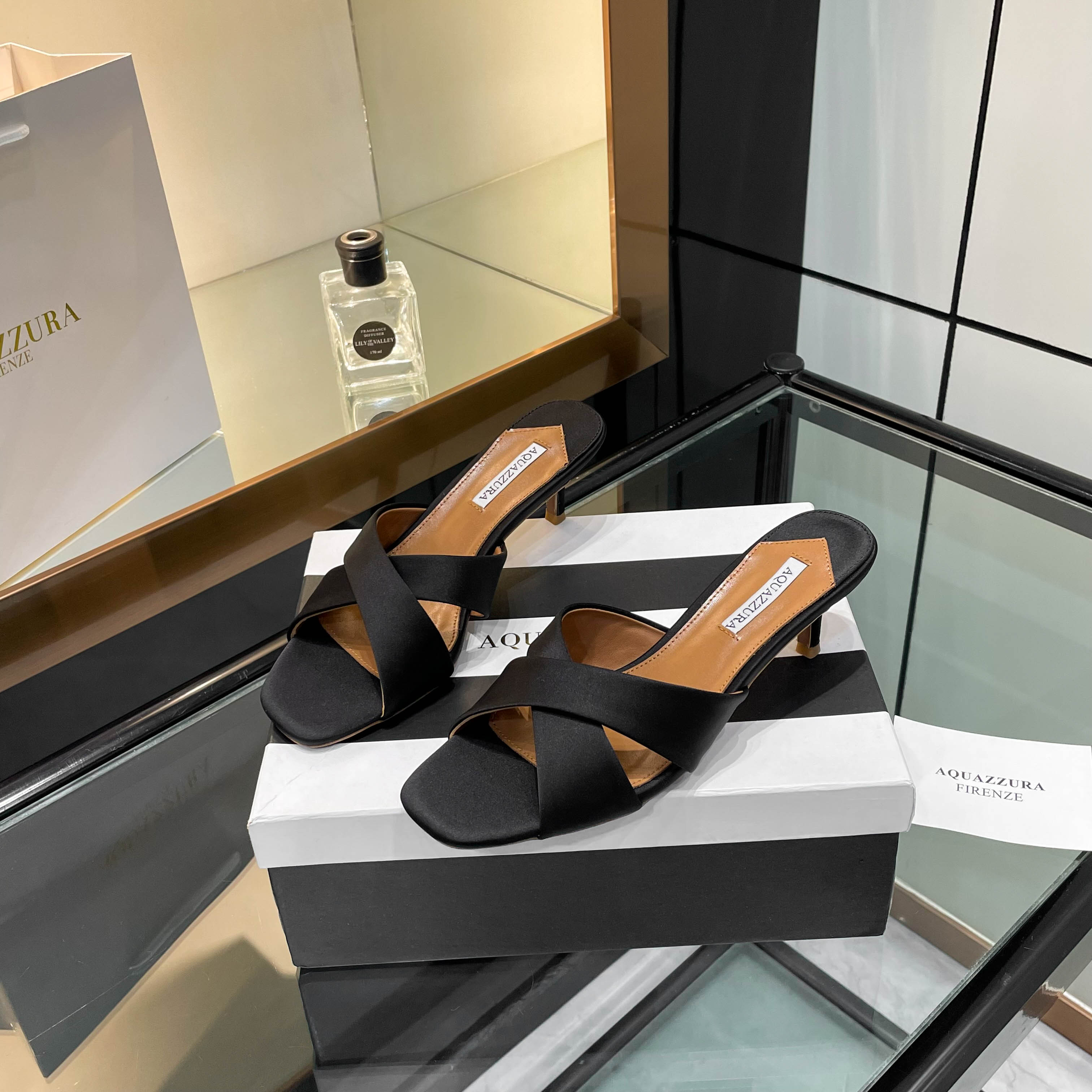 [Aquazzura] Stylish Cross-Laced Slippers for Comfortable Walking - 图片 9