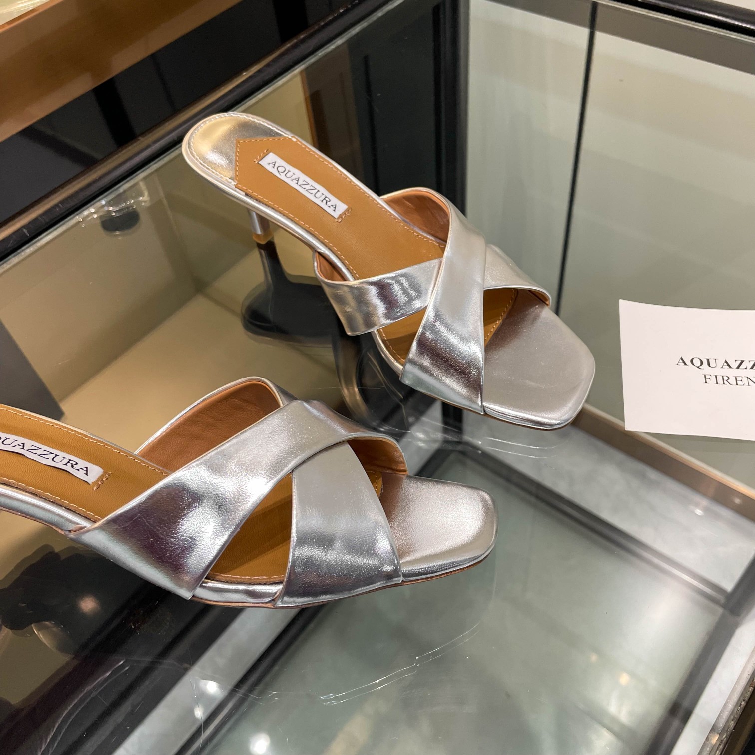 [Aquazzura] New Cross-Laced Slippers for Comfortable Walking, Silk & Italian Leather, $675 - 图片 3