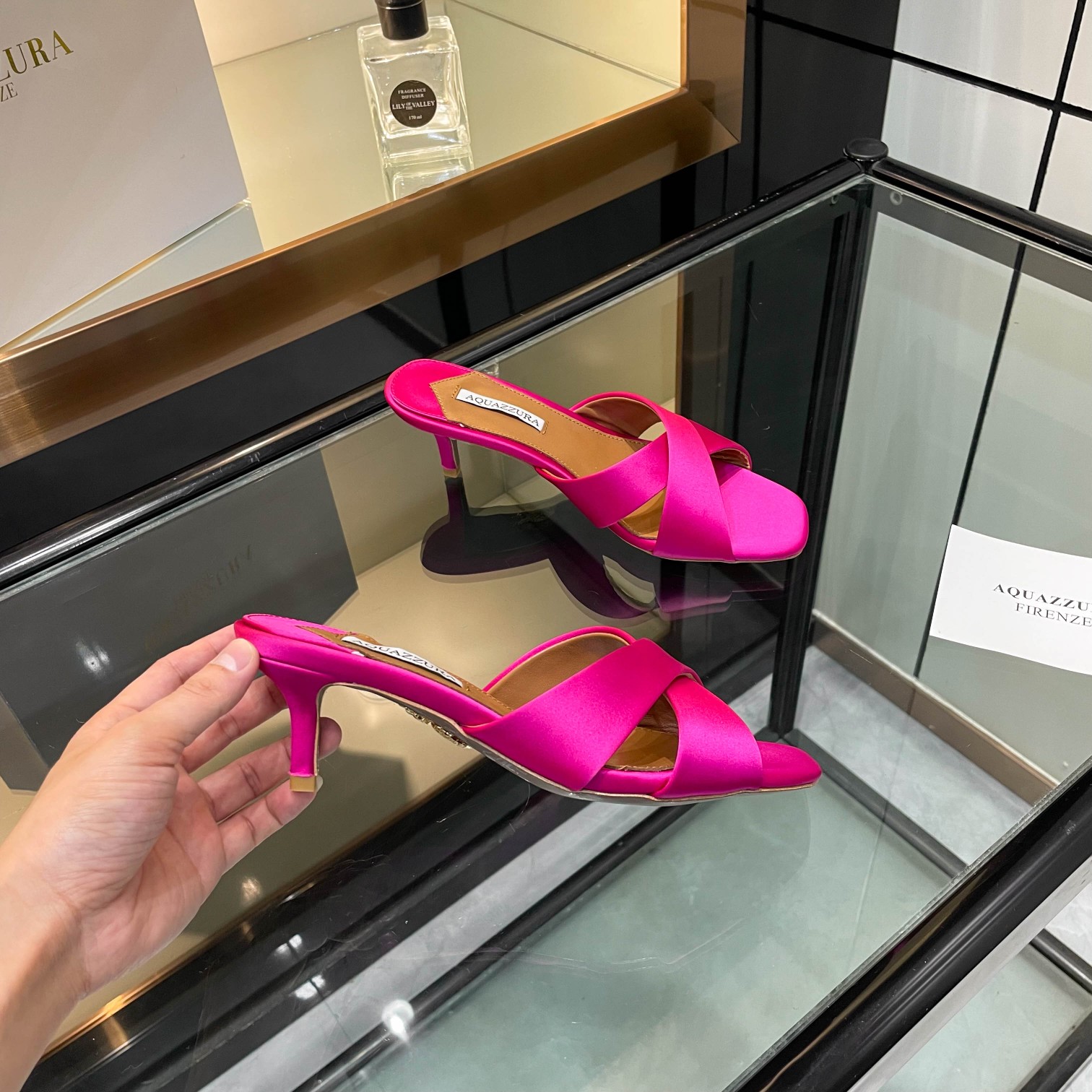 [Aquazzura] Cross-laced Silk Slippers for Comfortable Walking, Prototype Development - 图片 3